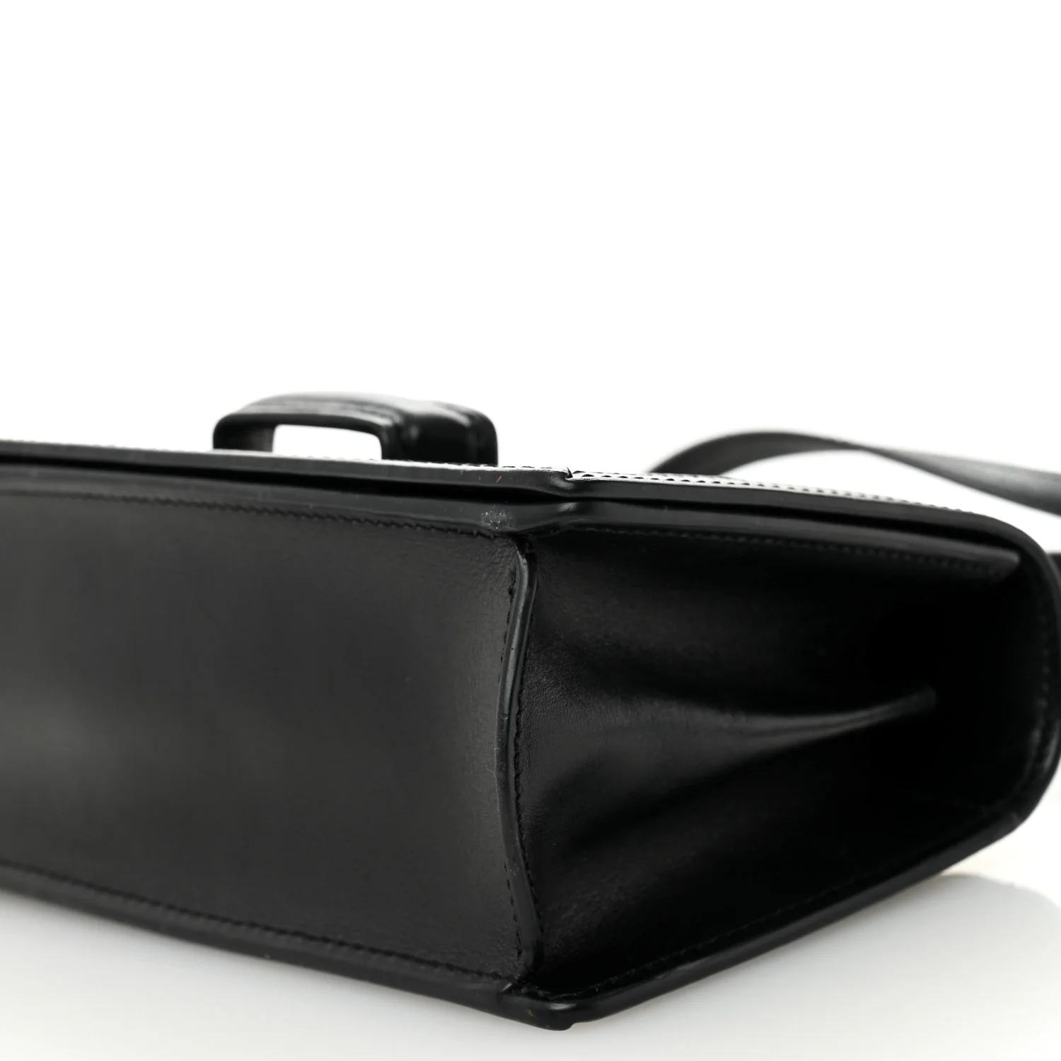 Calfskin Small Barcelona Shoulder Bag Black - Image 9