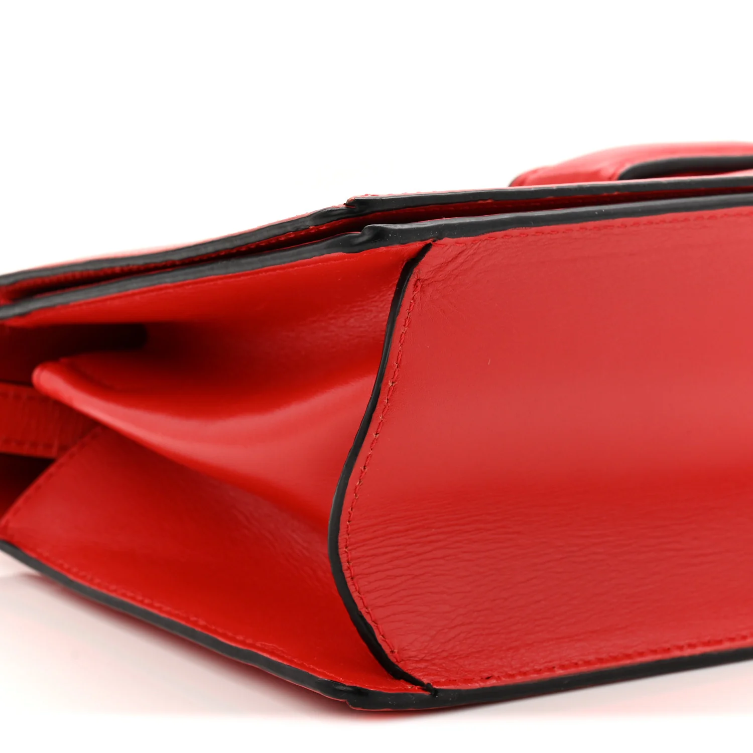 Calfskin Small Barcelona Shoulder Bag Red - Image 8