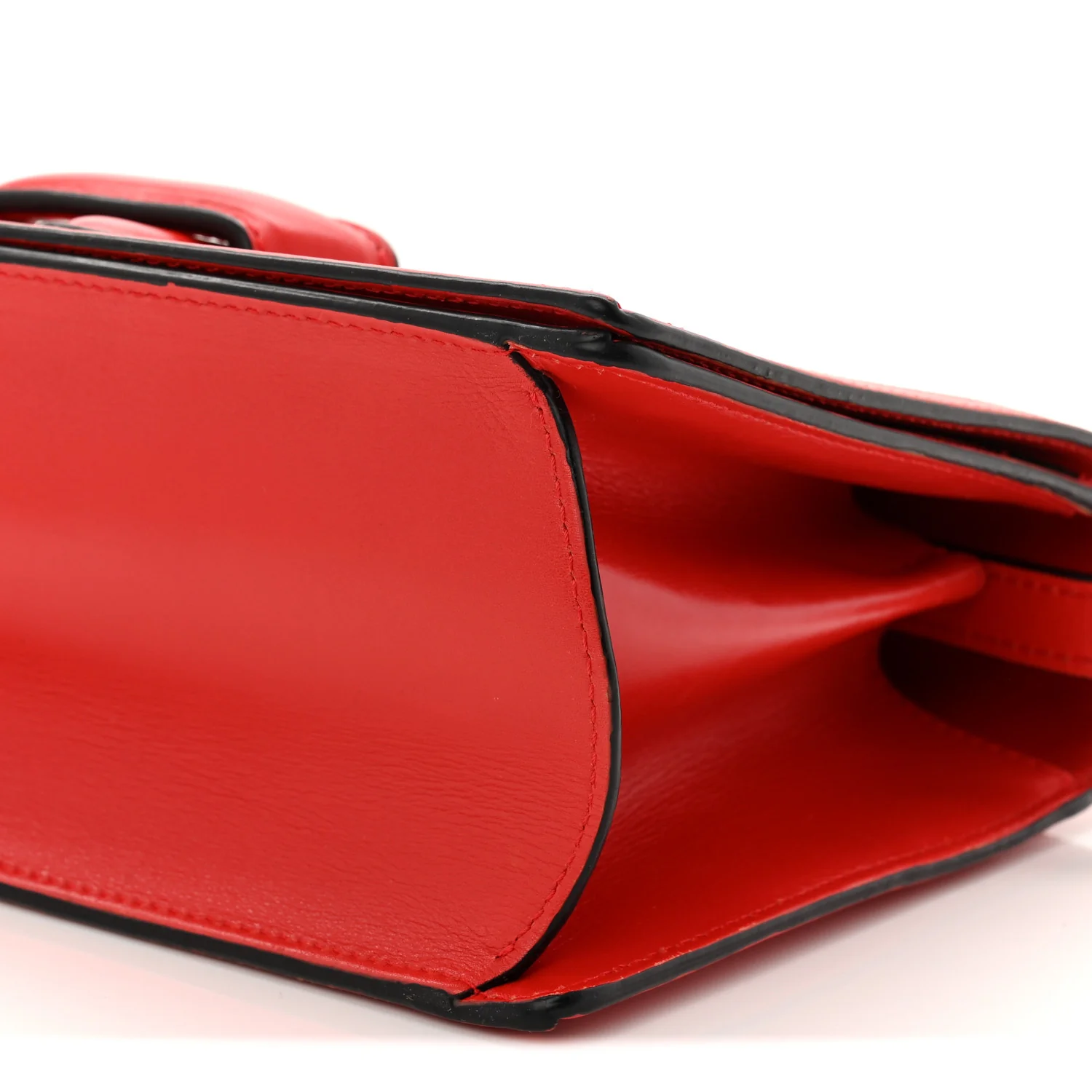 Calfskin Small Barcelona Shoulder Bag Red - Image 9