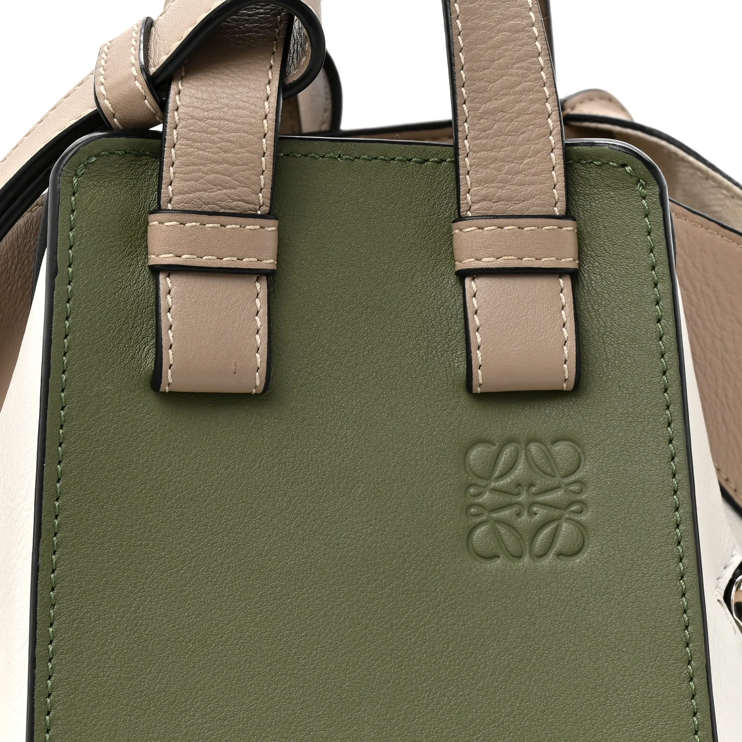 Calfskin Small Hammock Shoulder Bag Avocado Green Sand - Image 8