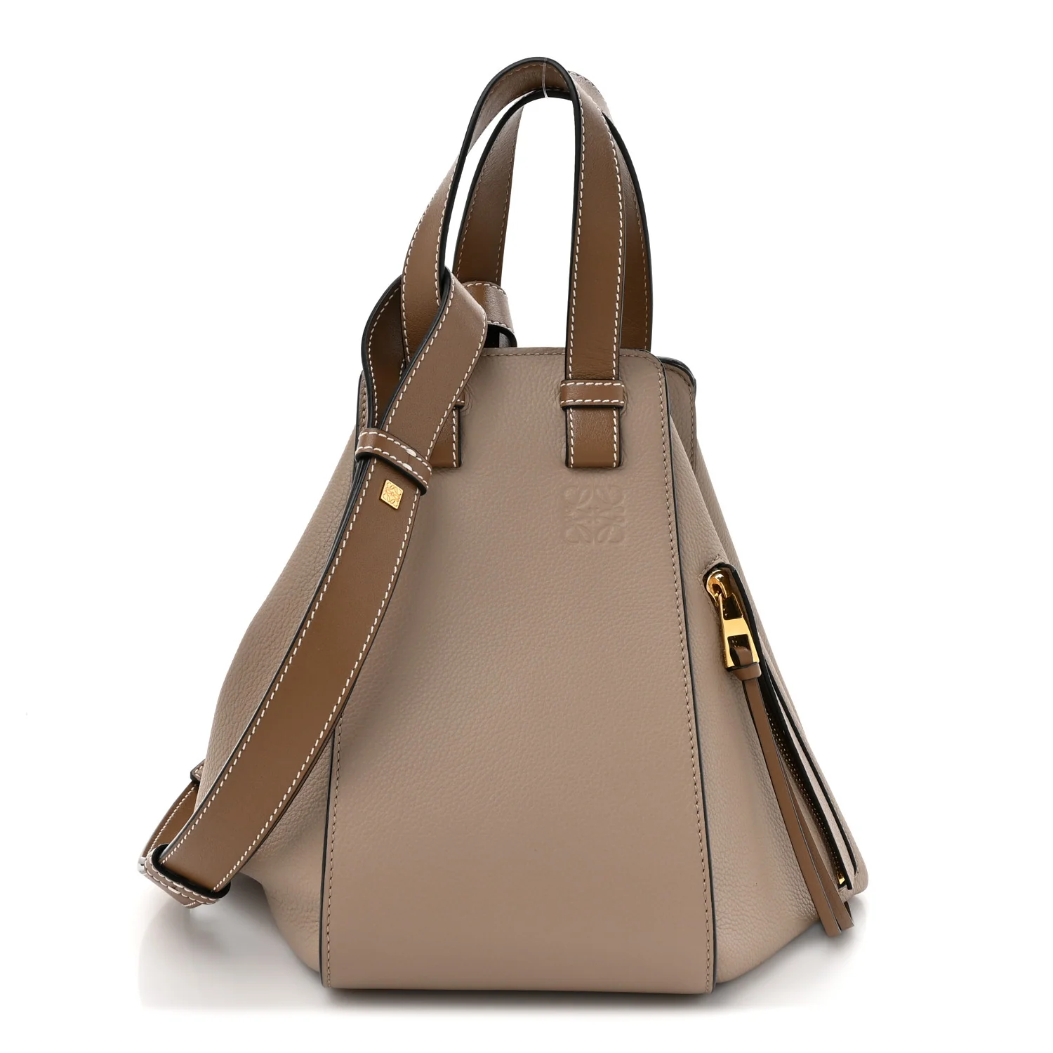 Calfskin Small Hammock Shoulder Bag Sand Mink