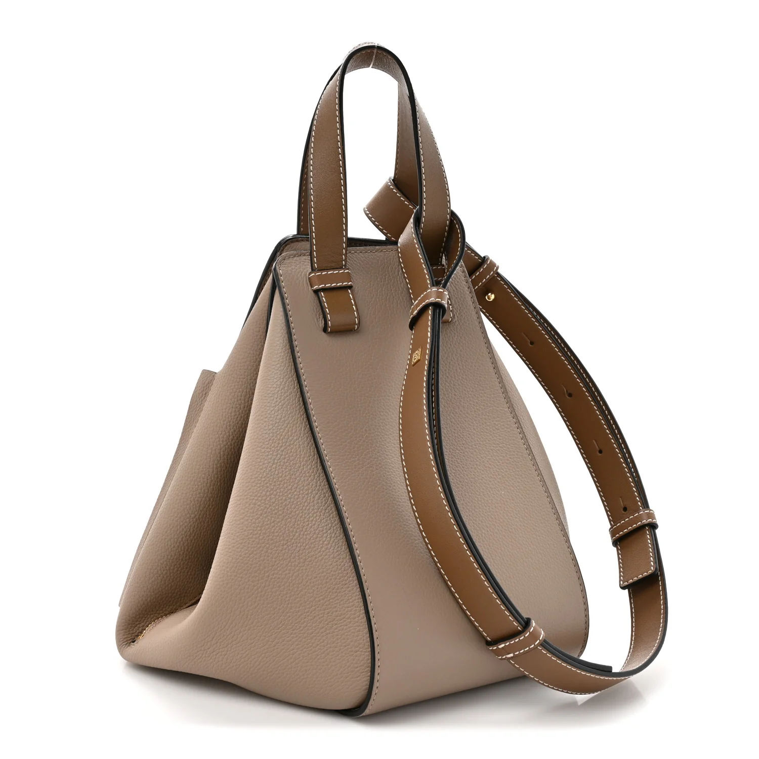 Calfskin Small Hammock Shoulder Bag Sand Mink - Image 3