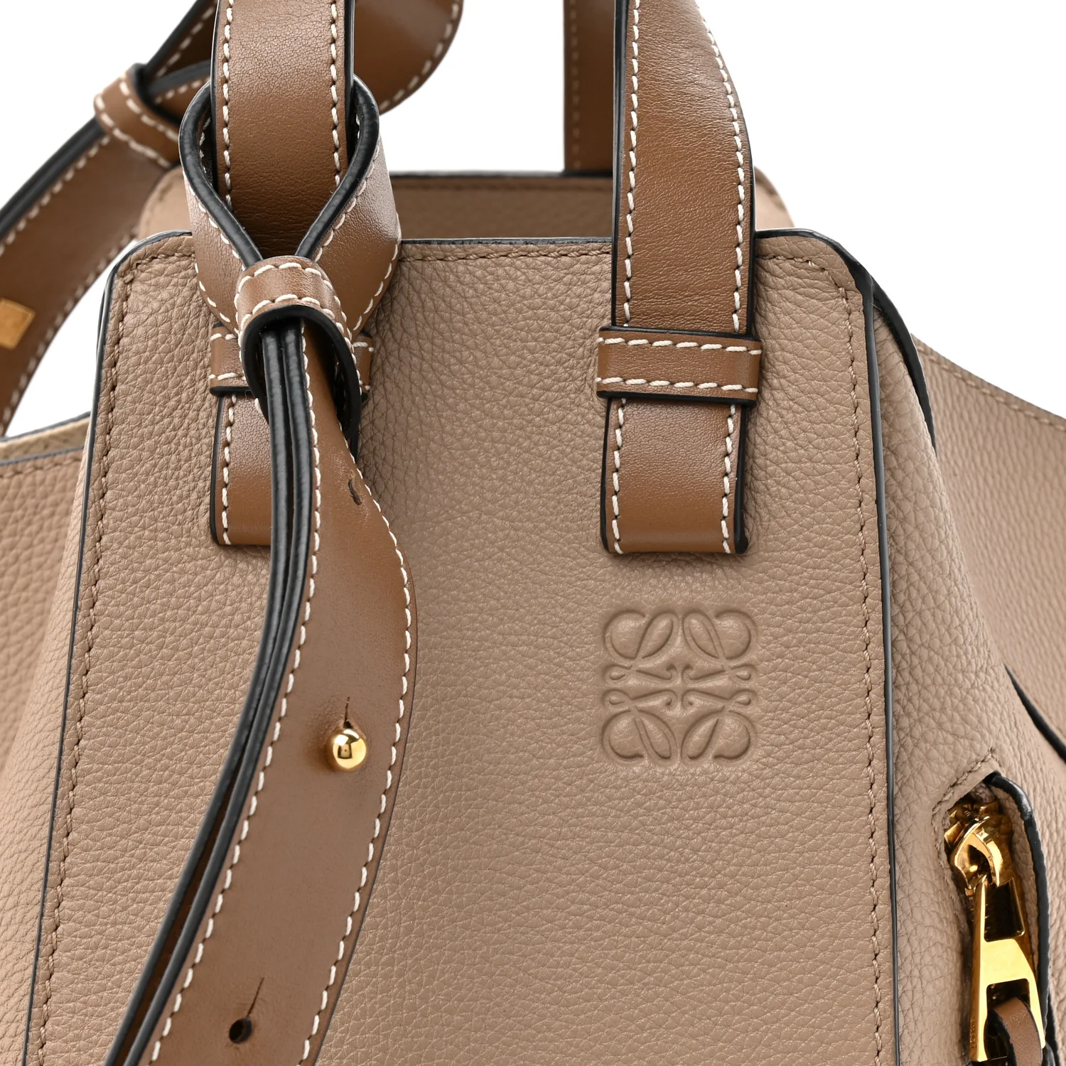 Calfskin Small Hammock Shoulder Bag Sand Mink - Image 8