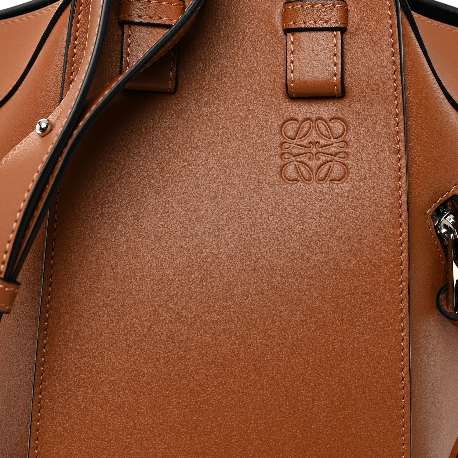 Calfskin Small Hammock Shoulder Bag Tan - Image 8