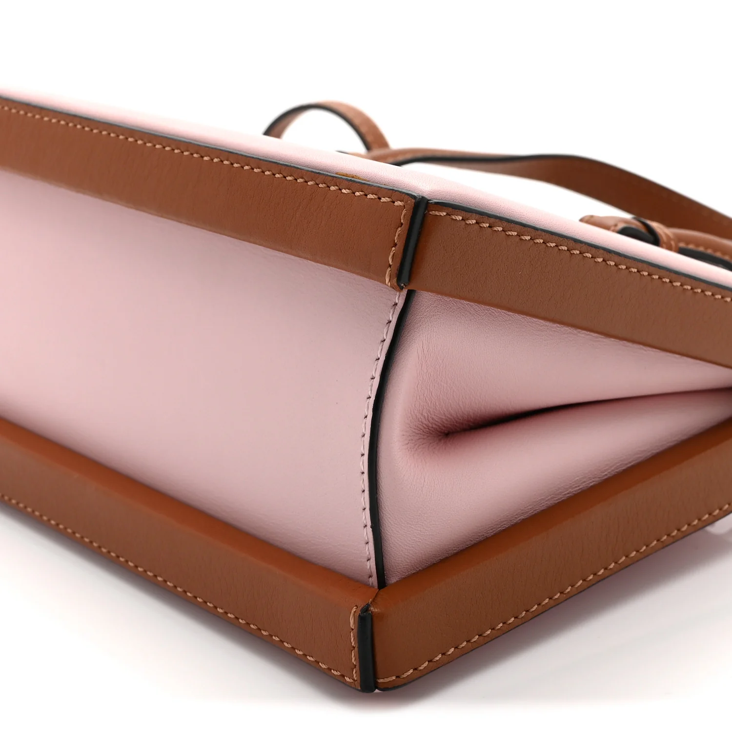 Calfskin Small Postal Bag Pastel Pink Tan - Image 10