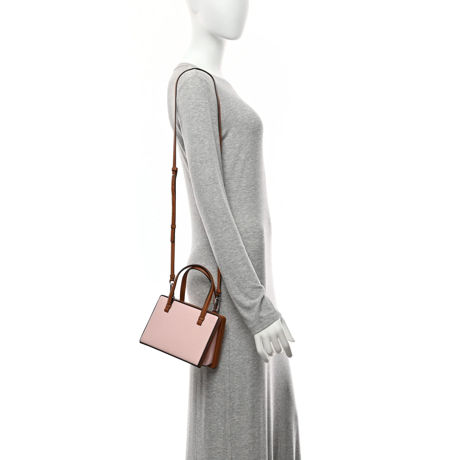 Calfskin Small Postal Bag Pastel Pink Tan - Image 2