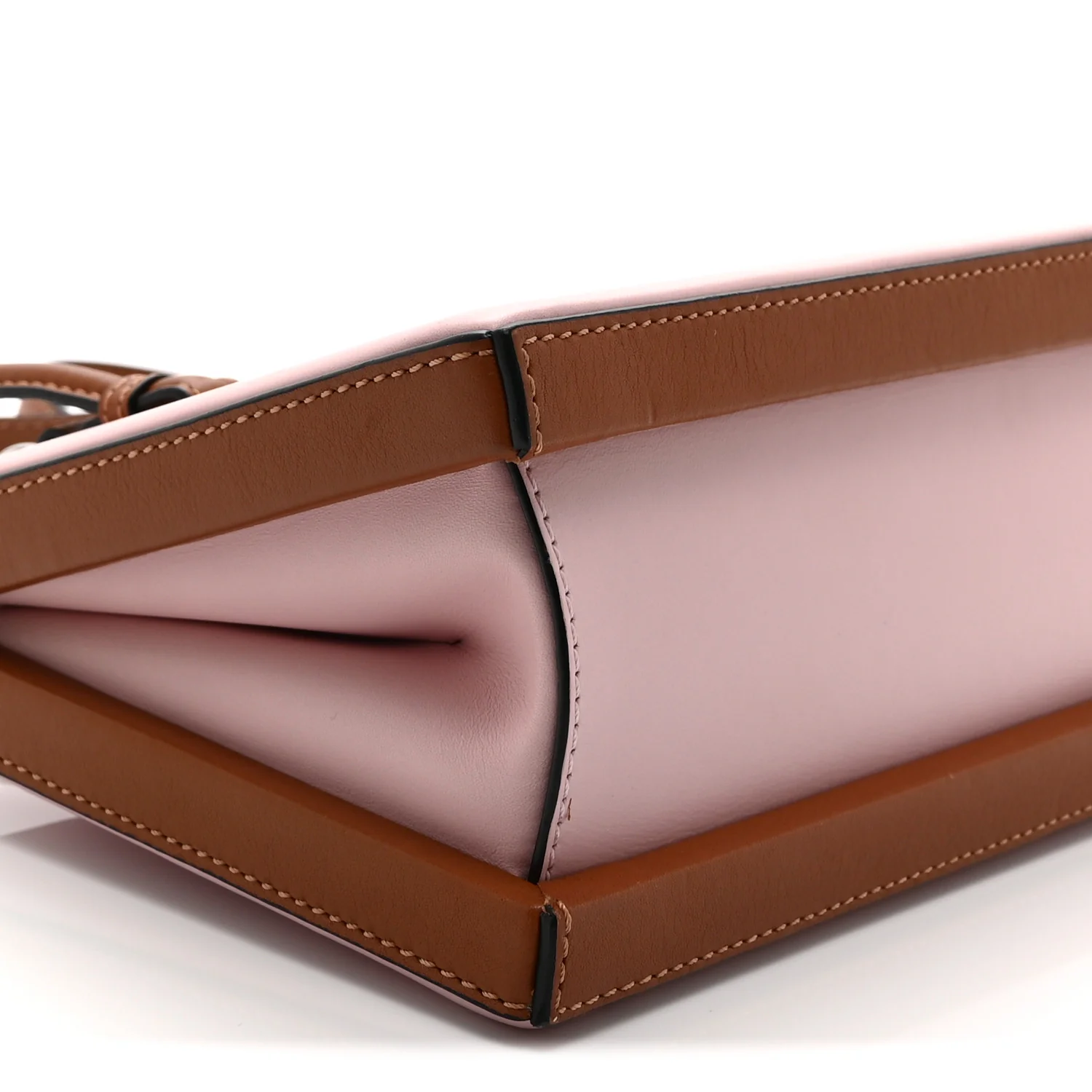 Calfskin Small Postal Bag Pastel Pink Tan - Image 9