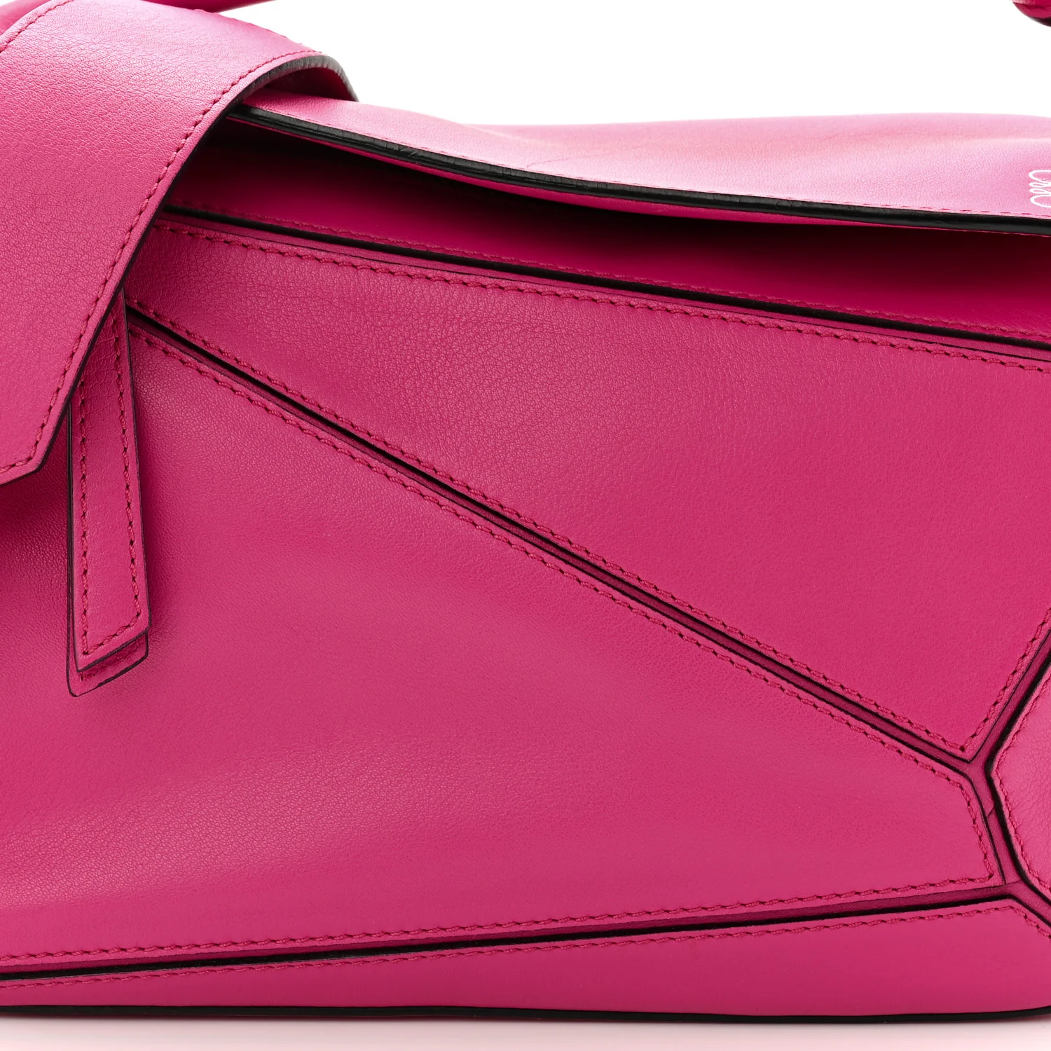 Calfskin Small Puzzle Bag Fuchsia - Image 8