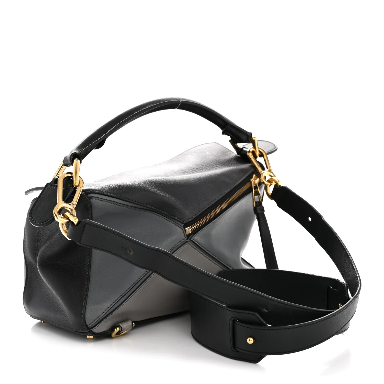 Calfskin Small Puzzle Bag Grey Multitone - Image 3