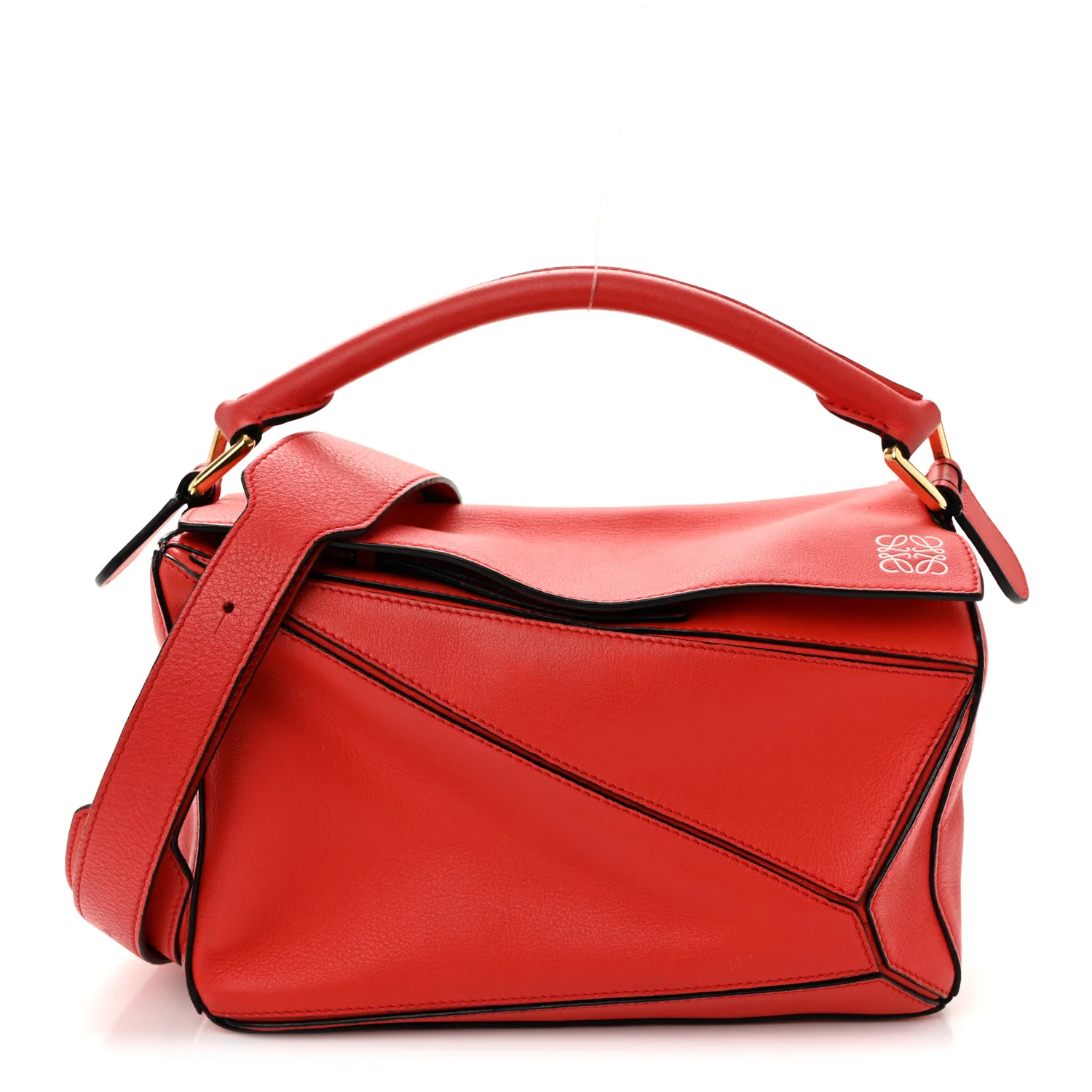 Calfskin Small Puzzle Bag Scarlet
