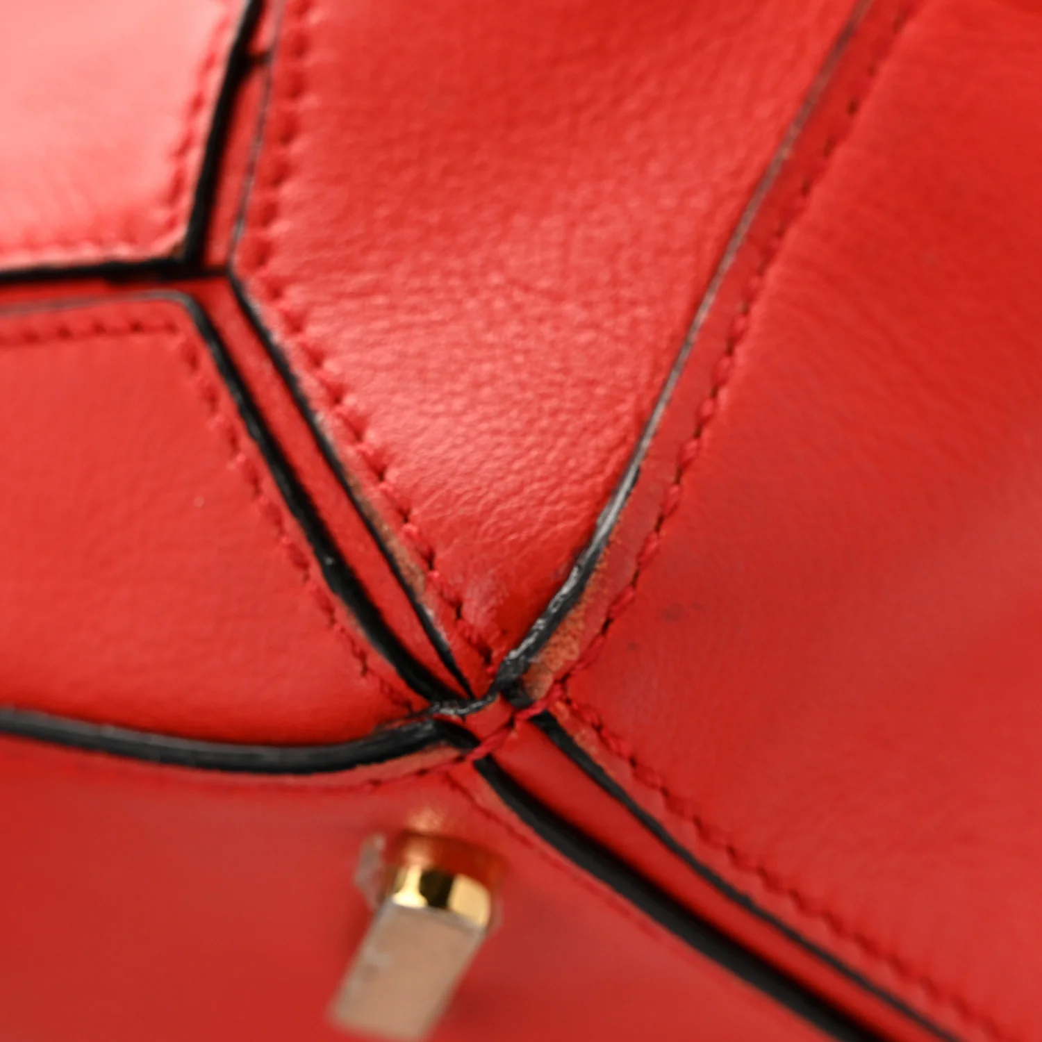 Calfskin Small Puzzle Bag Scarlet - Image 11