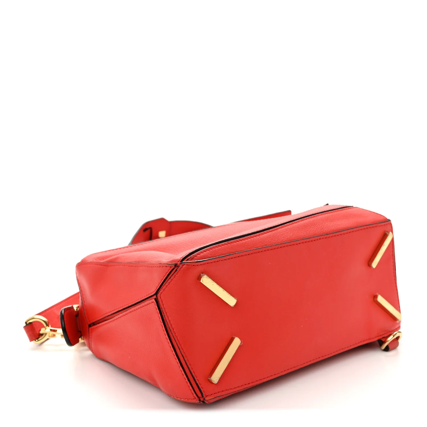 Calfskin Small Puzzle Bag Scarlet - Image 4