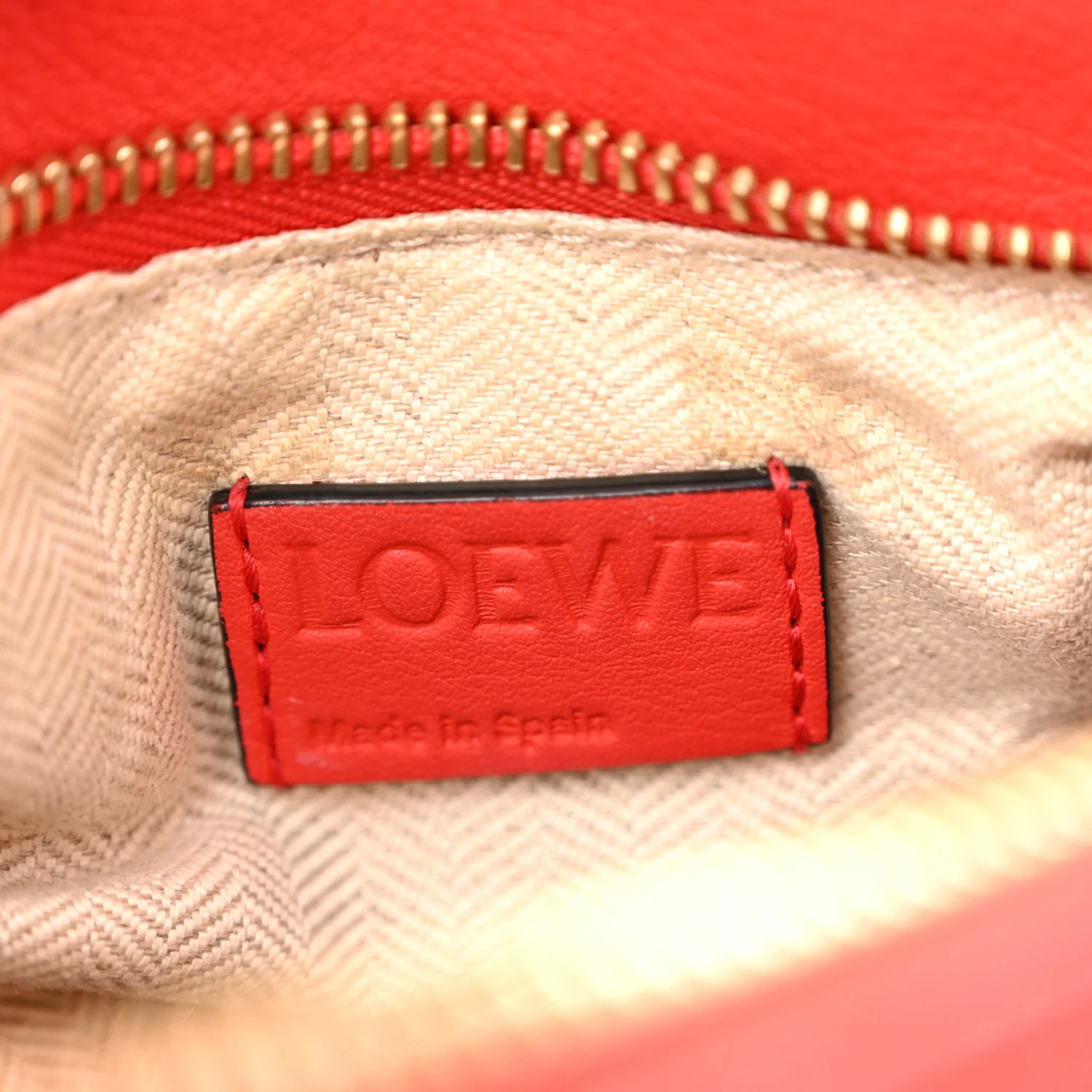 Calfskin Small Puzzle Bag Scarlet - Image 6