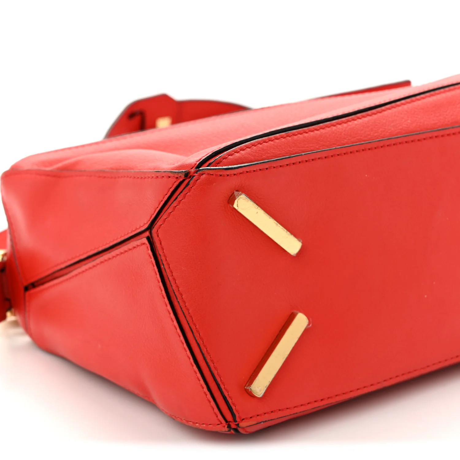 Calfskin Small Puzzle Bag Scarlet - Image 9