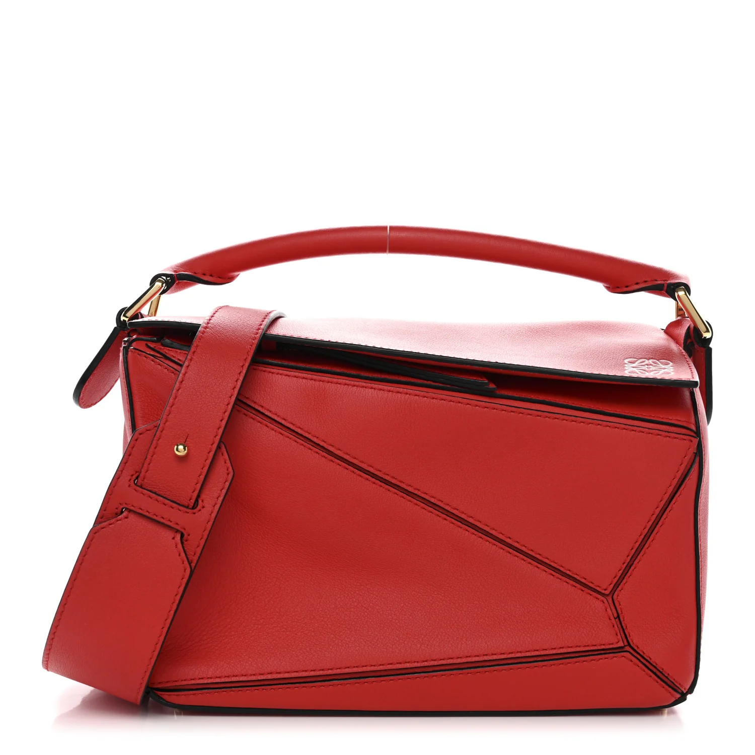 Calfskin Small Puzzle Bag Scarlet