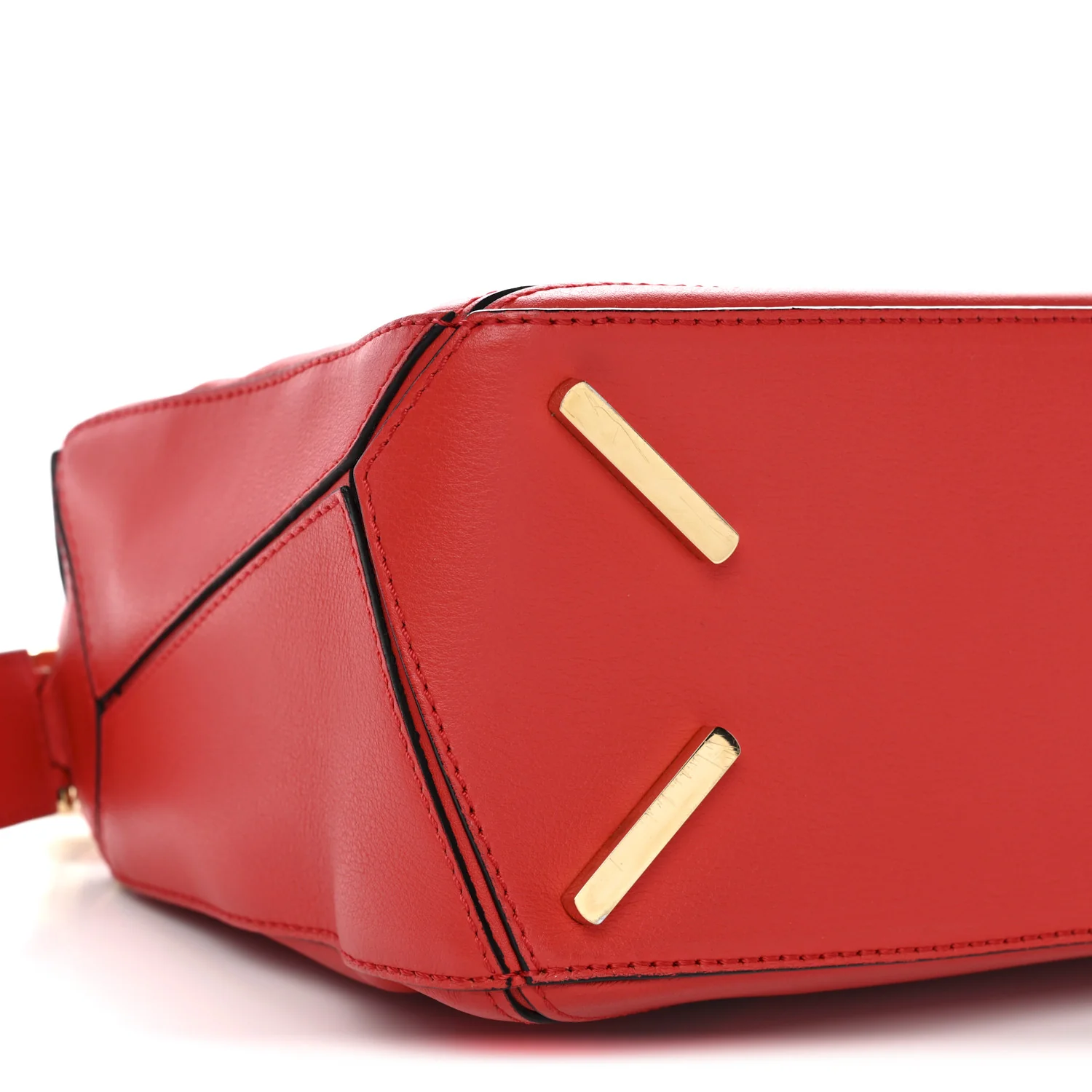 Calfskin Small Puzzle Bag Scarlet - Image 10