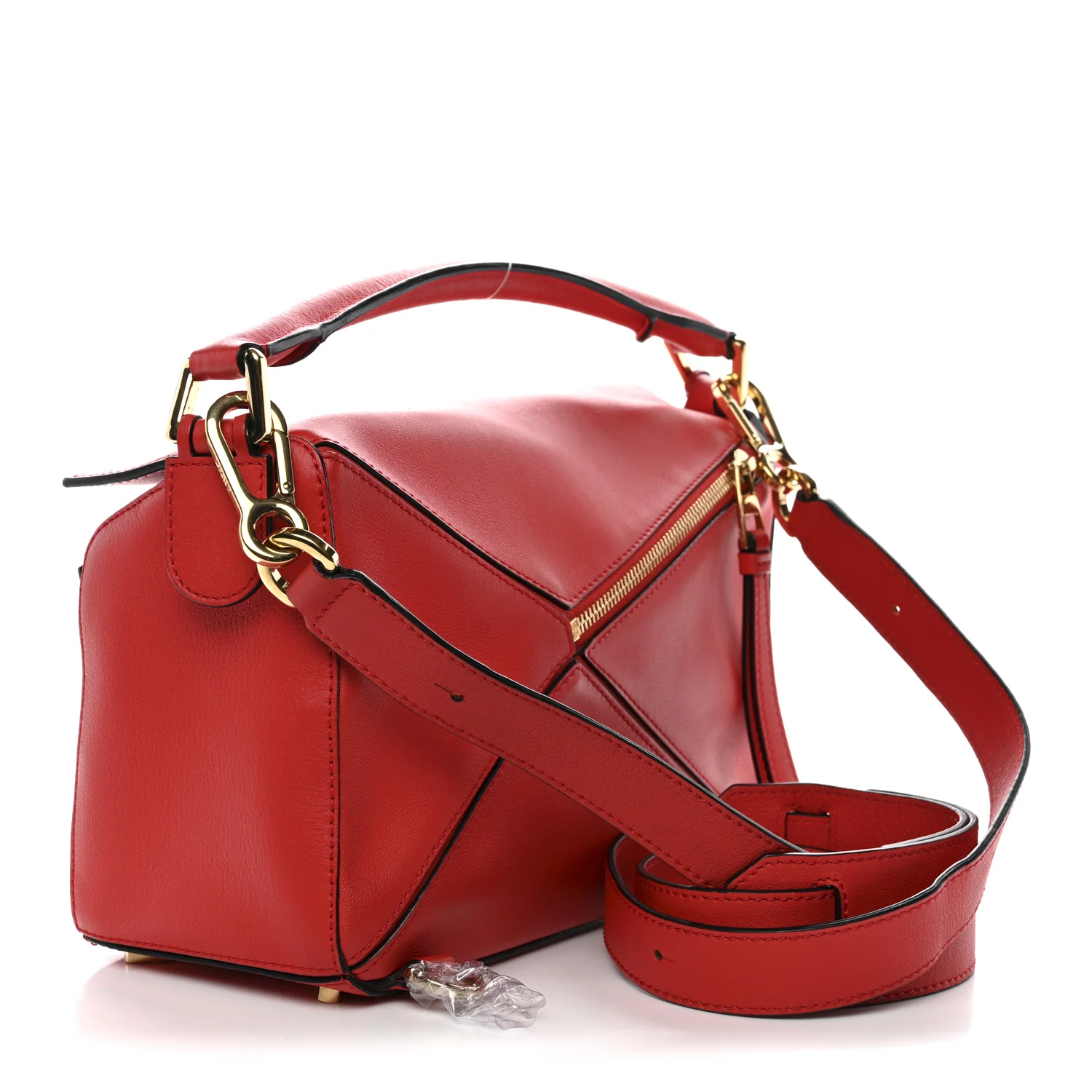 Calfskin Small Puzzle Bag Scarlet - Image 3