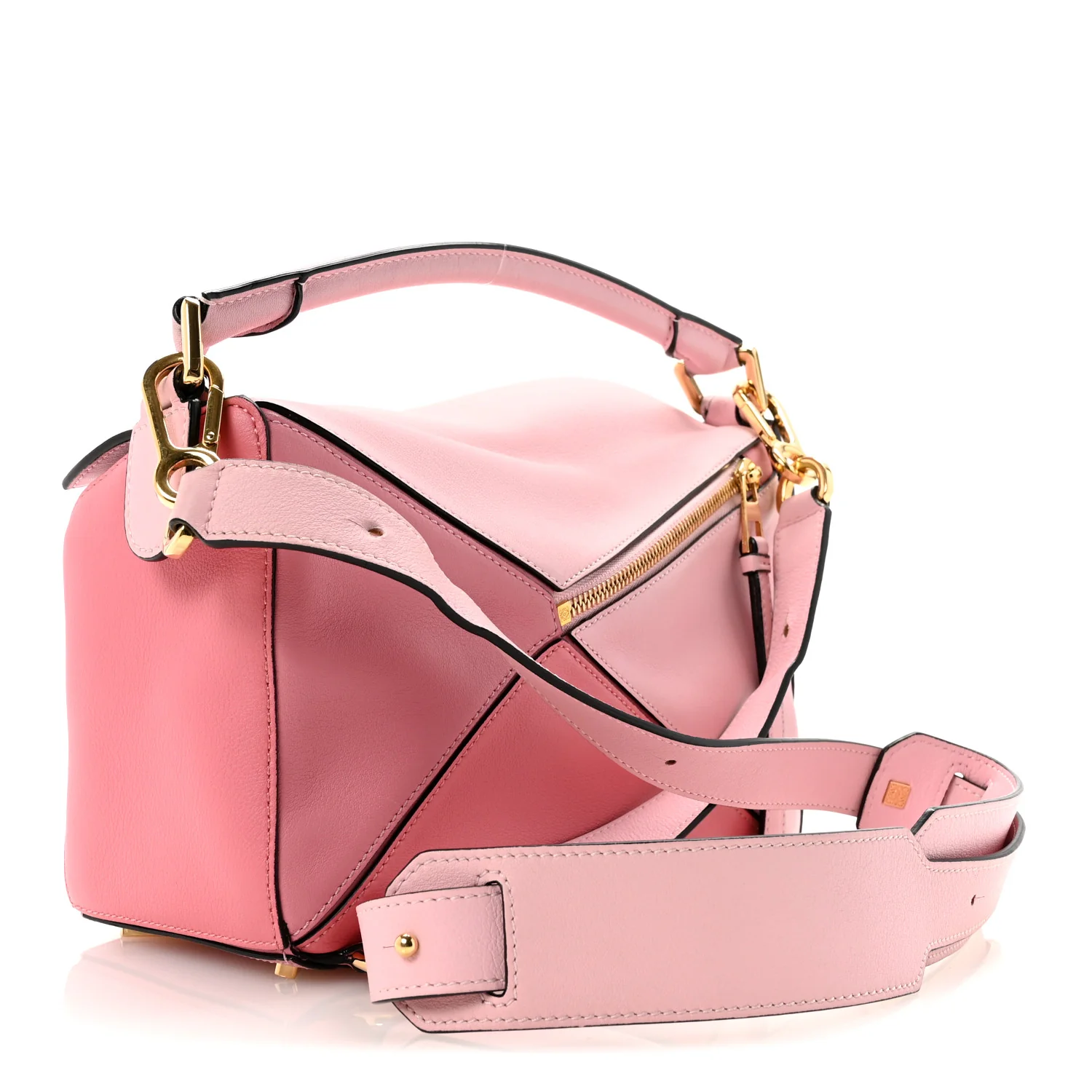 Calfskin Small Puzzle Bag Soft Pink - Image 3
