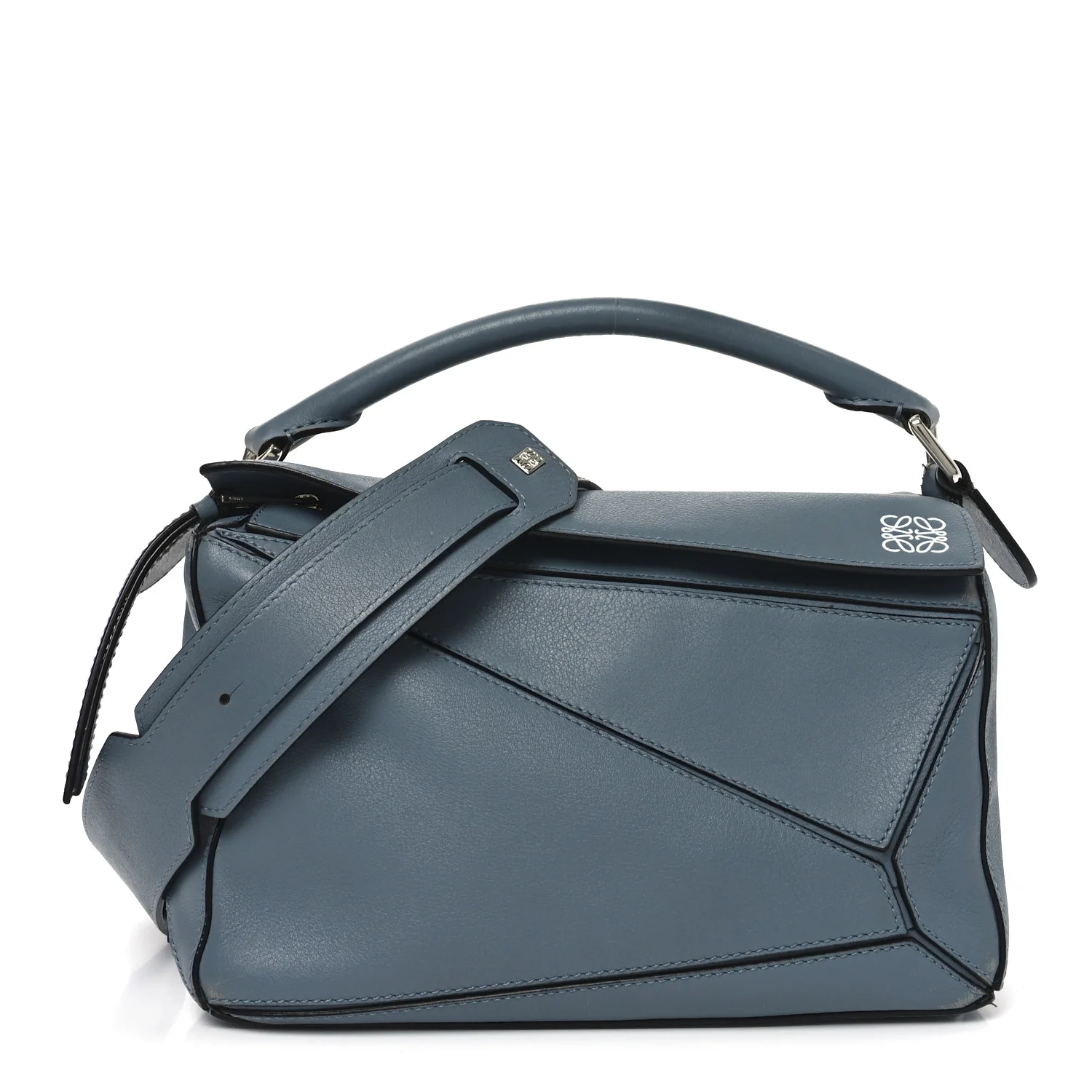 Calfskin Small Puzzle Bag Stone Blue
