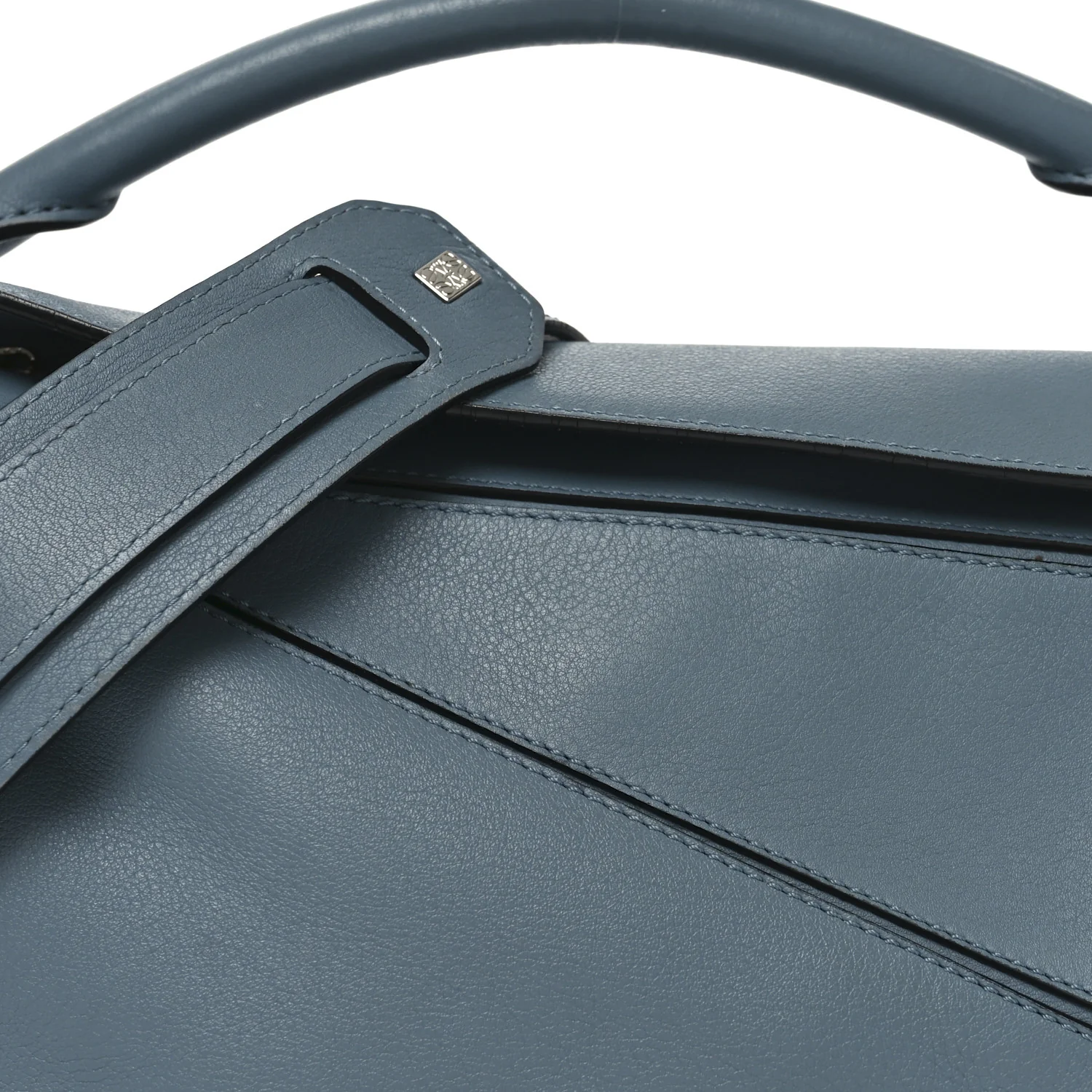 Calfskin Small Puzzle Bag Stone Blue - Image 7