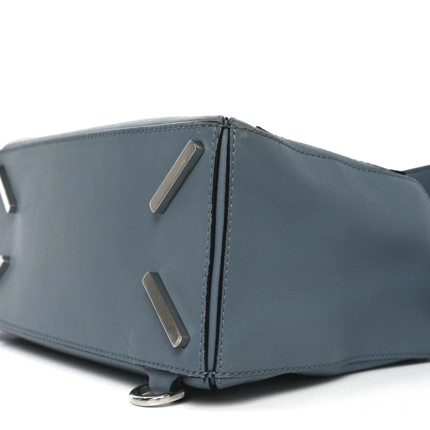 Calfskin Small Puzzle Bag Stone Blue - Image 9
