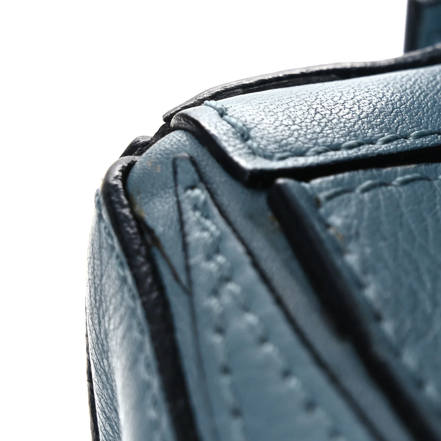 Calfskin Small Puzzle Bag Stone Blue - Image 11