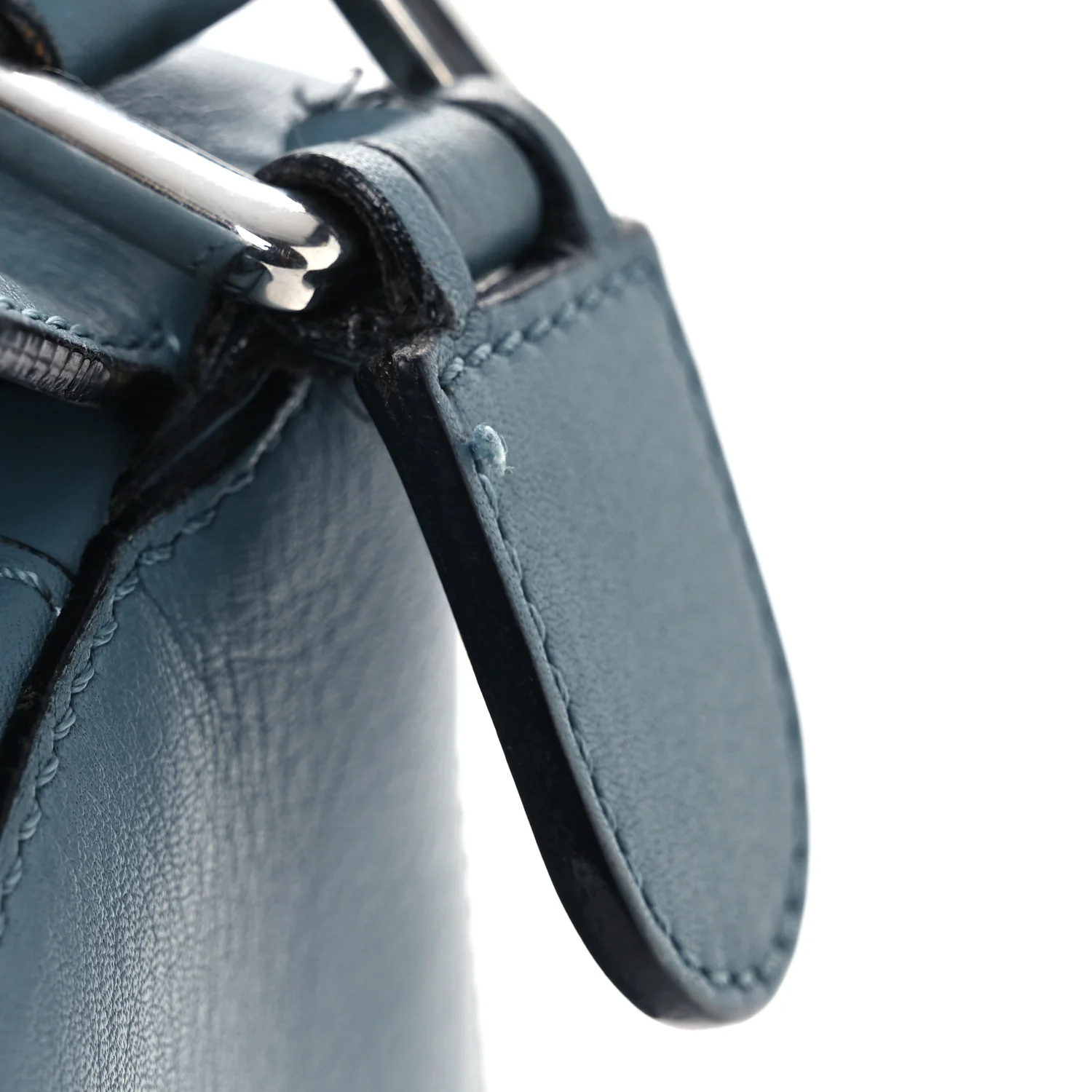 Calfskin Small Puzzle Bag Stone Blue - Image 12