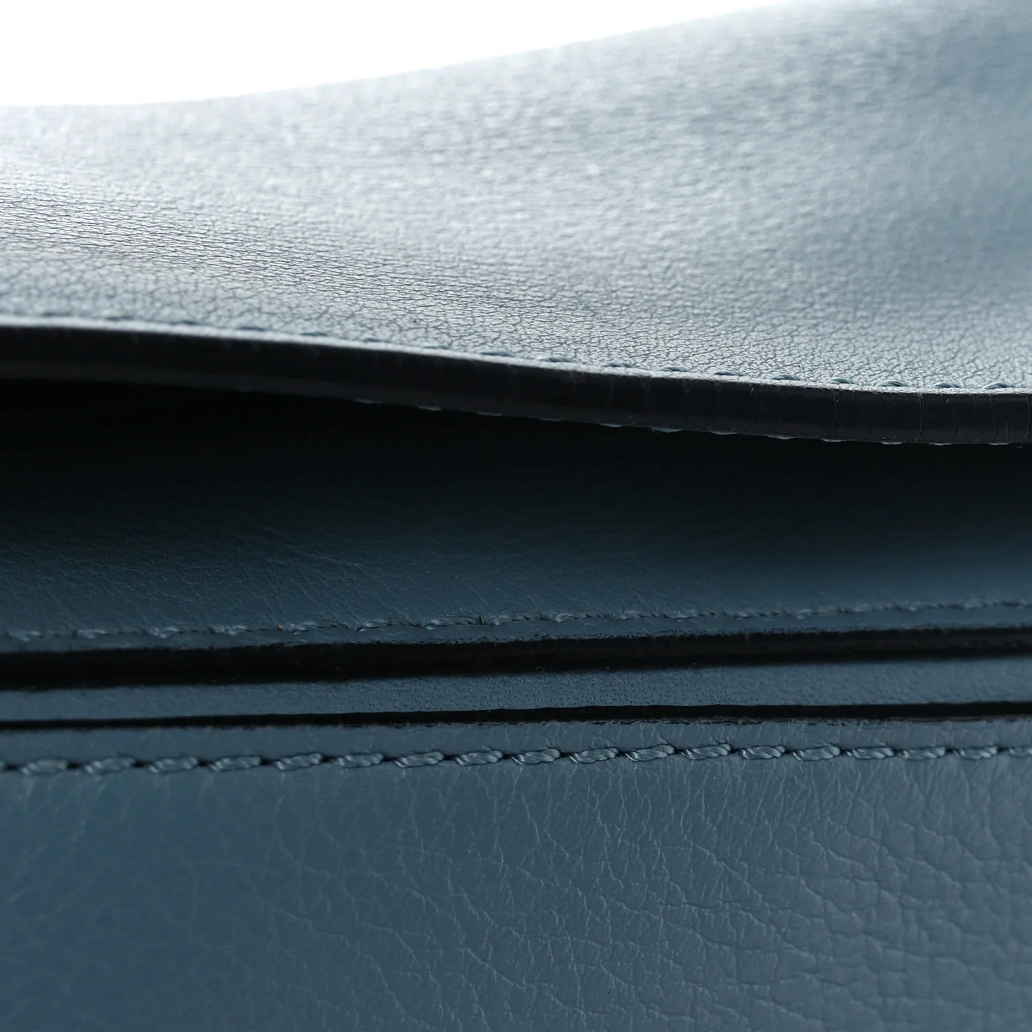 Calfskin Small Puzzle Bag Stone Blue - Image 15