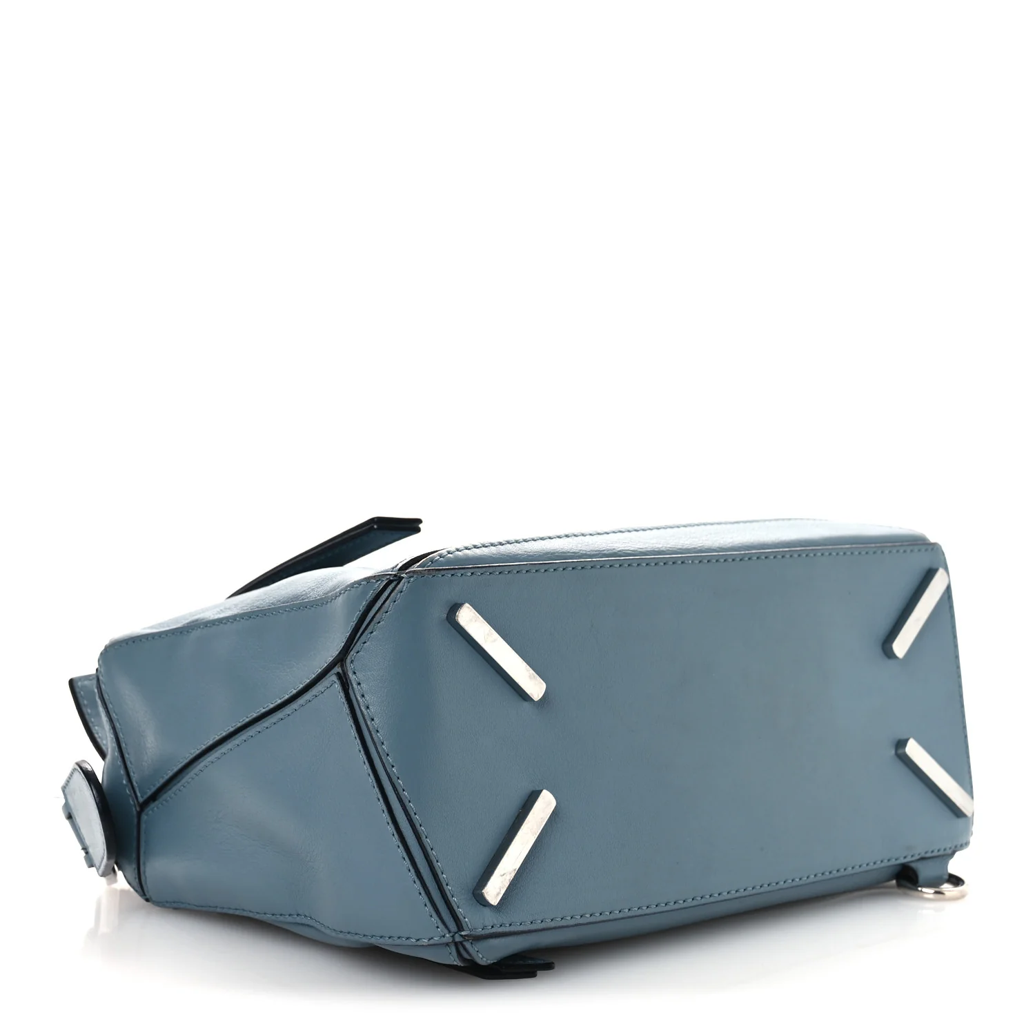 Calfskin Small Puzzle Bag Stone Blue - Image 4