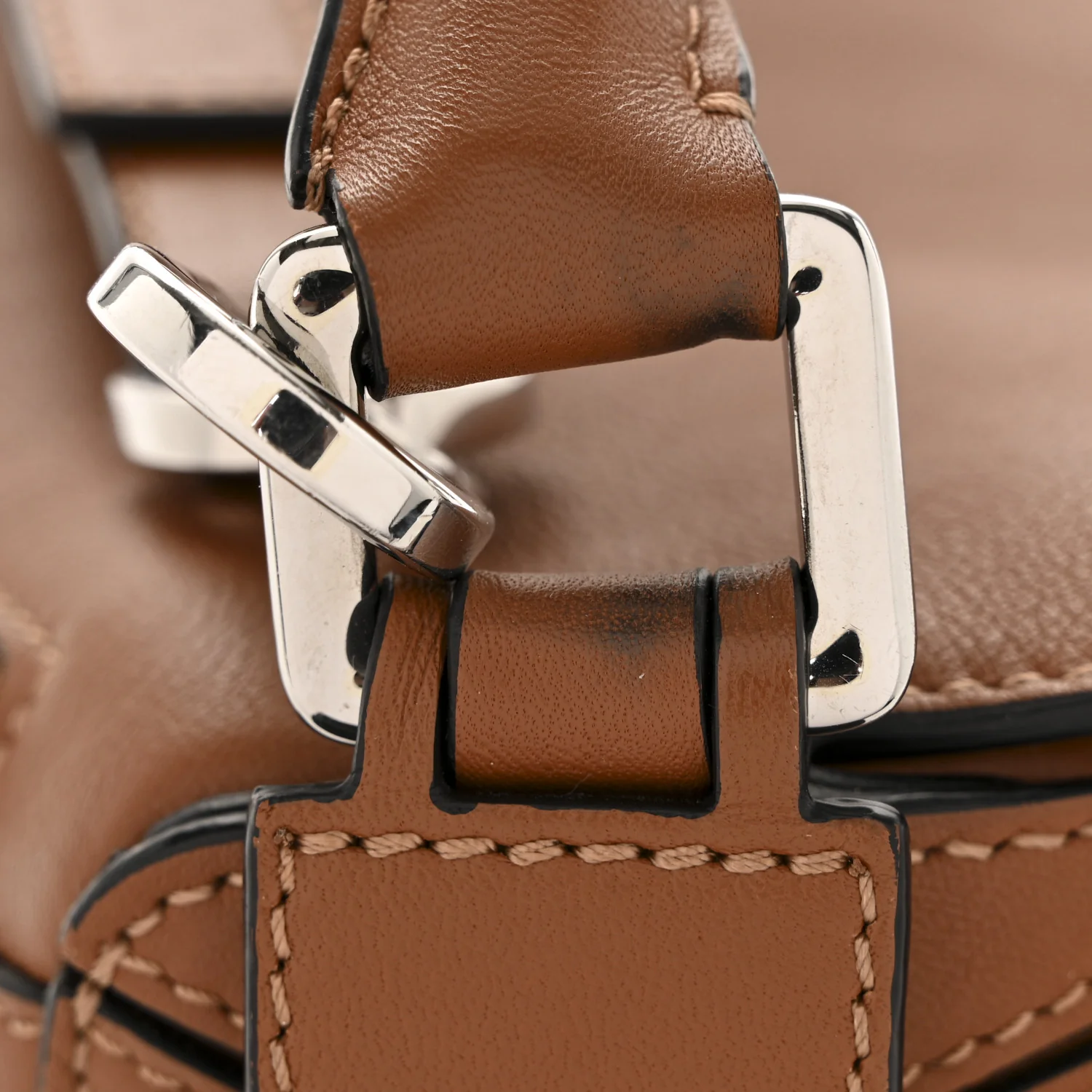 Calfskin Small Puzzle Bag Tan - Image 12