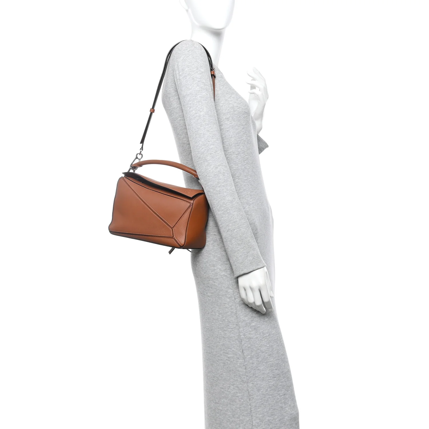 Calfskin Small Puzzle Bag Tan - Image 2