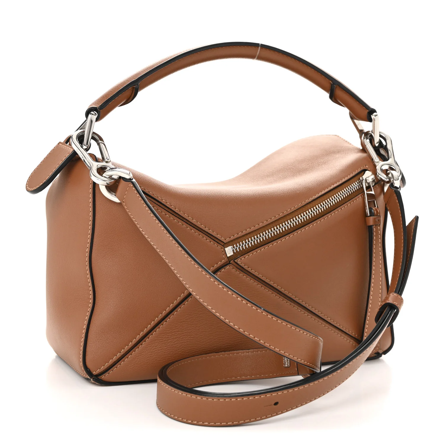 Calfskin Small Puzzle Bag Tan - Image 3