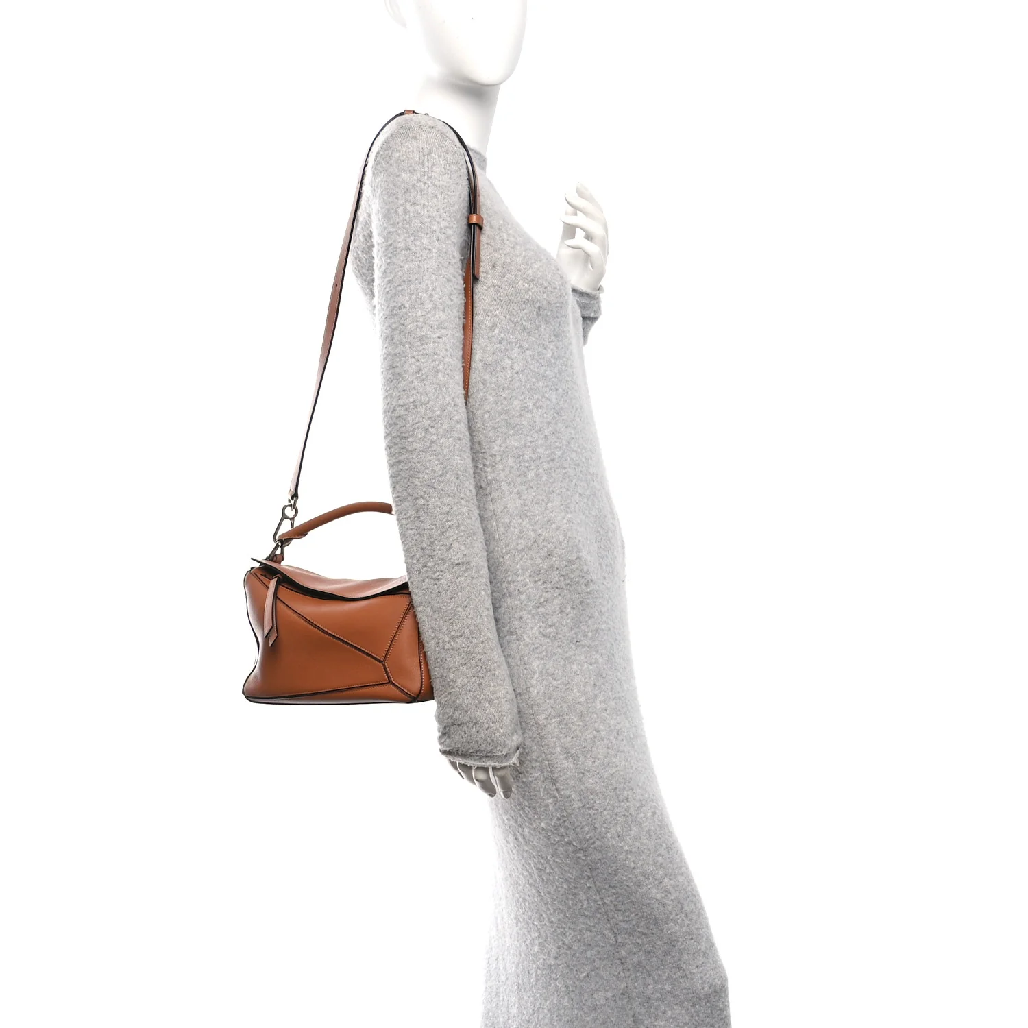 Calfskin Small Puzzle Bag Tan - Image 2