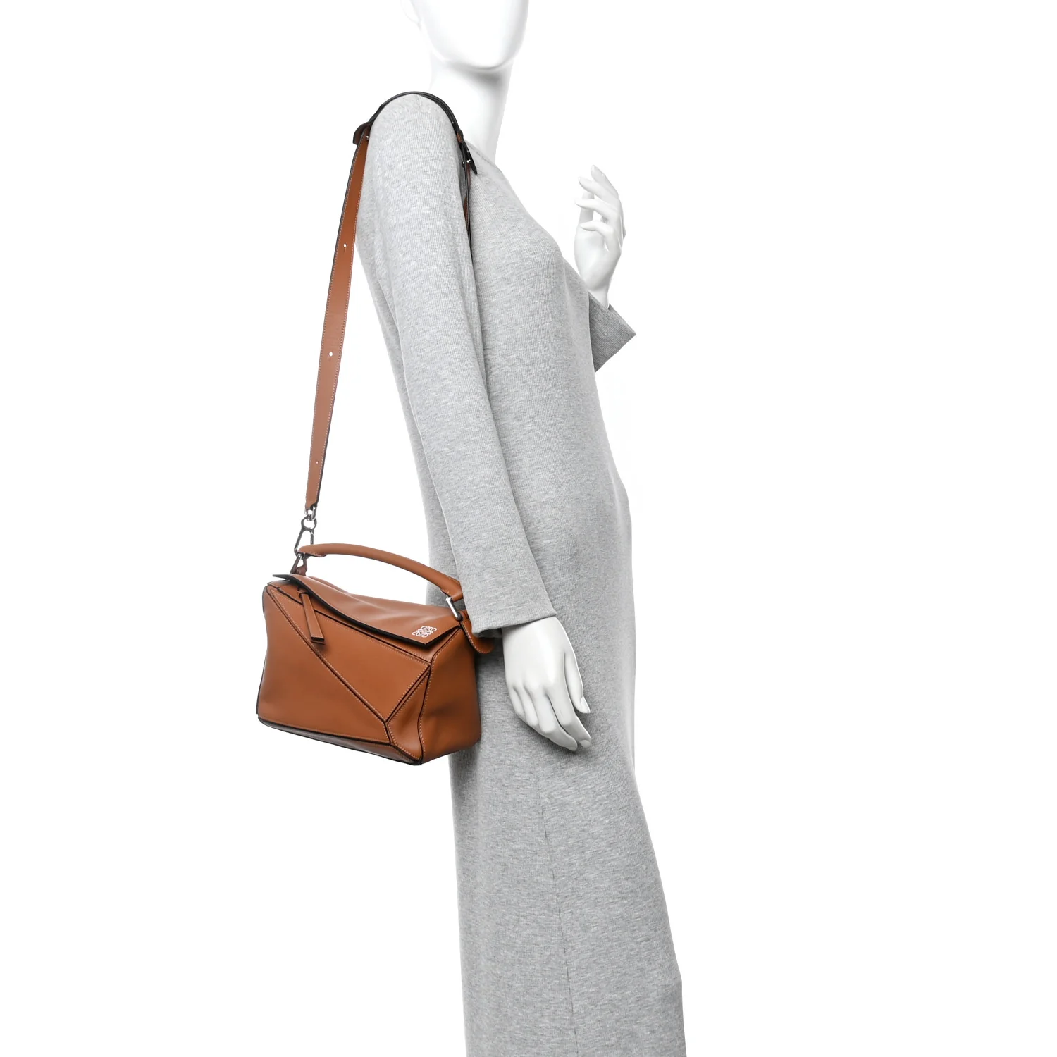 Calfskin Small Puzzle Bag Tan - Image 2