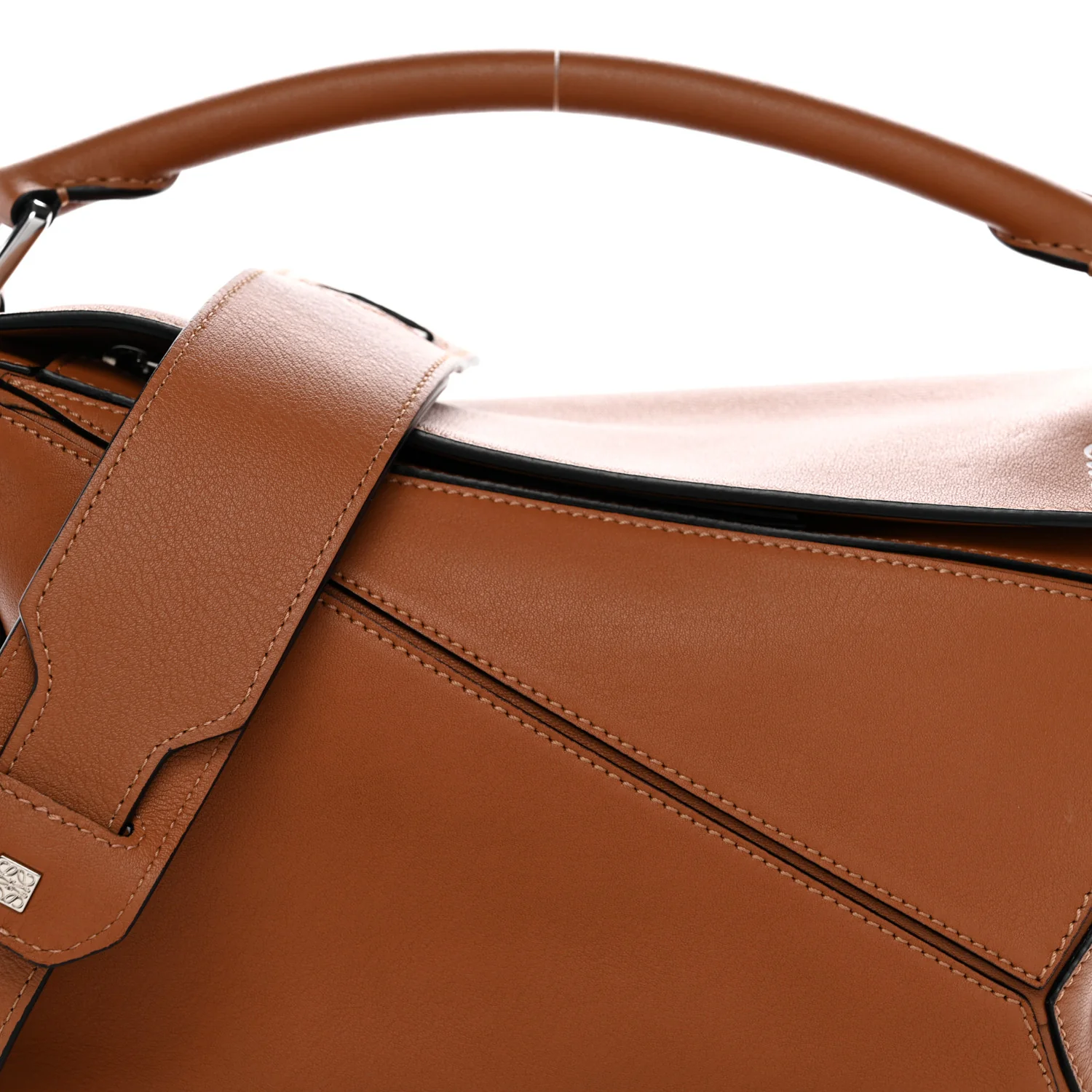 Calfskin Small Puzzle Bag Tan - Image 8