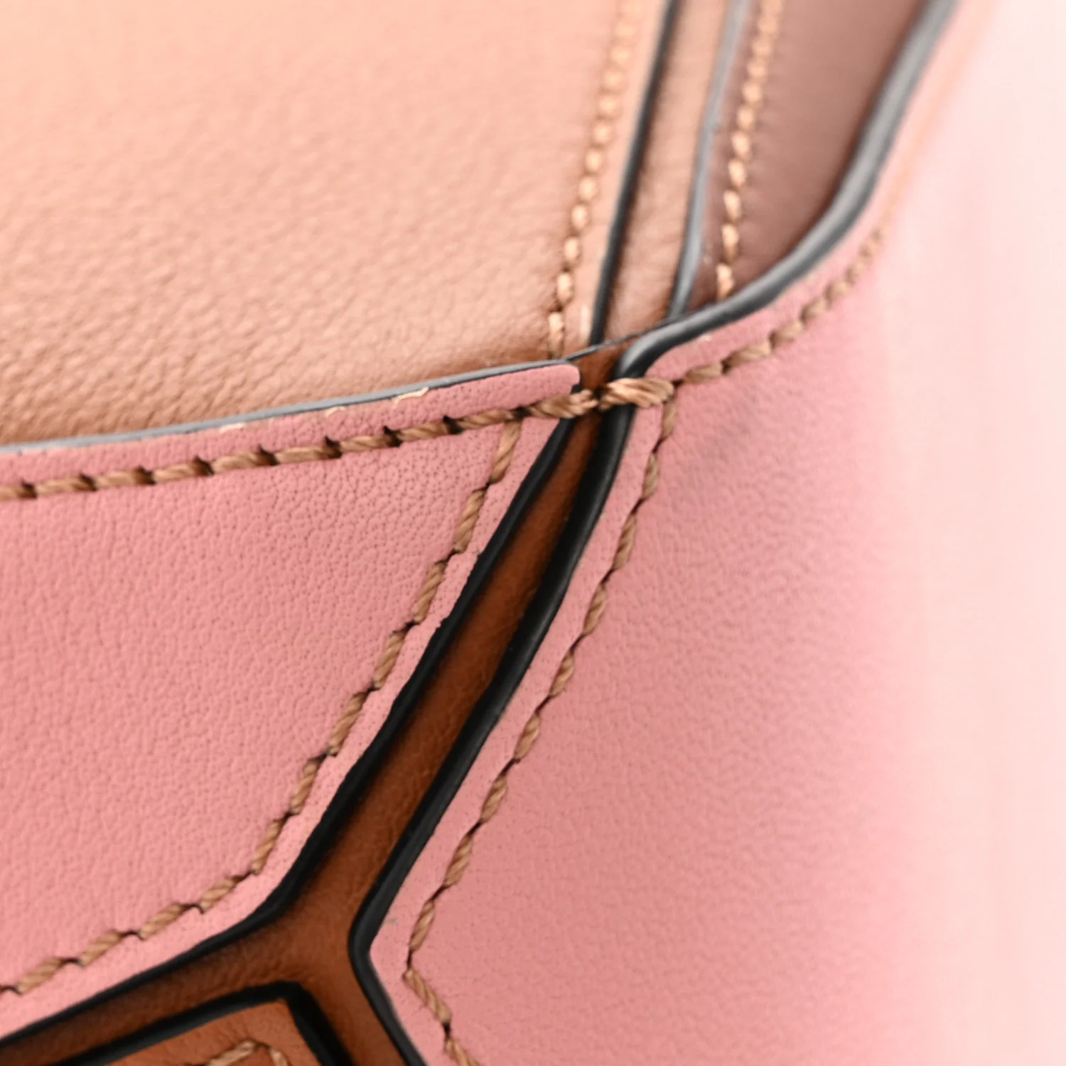 Calfskin Small Puzzle Bag Tan Medium Pink - Image 10