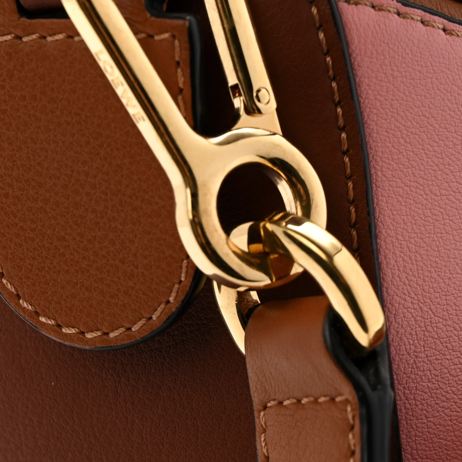 Calfskin Small Puzzle Bag Tan Medium Pink - Image 11
