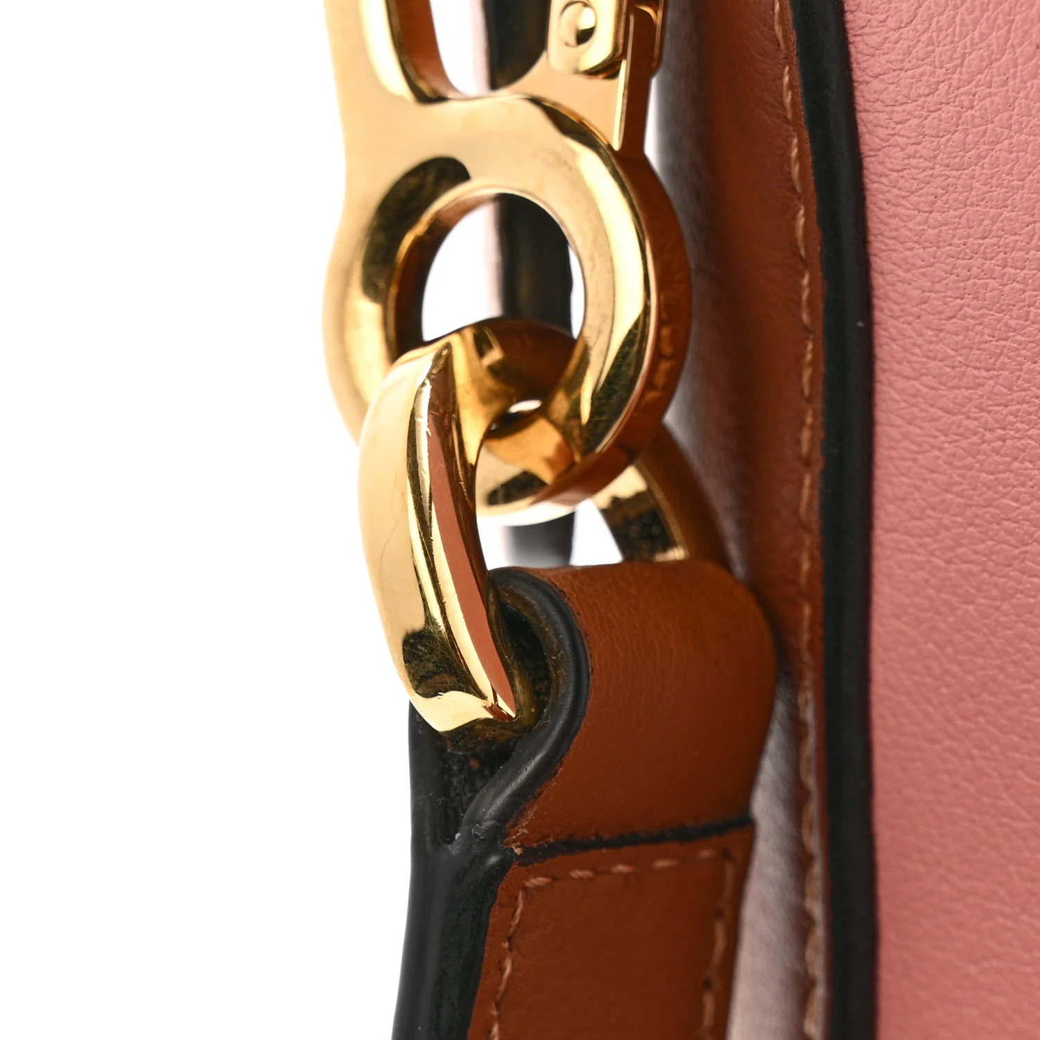 Calfskin Small Puzzle Bag Tan Medium Pink - Image 13