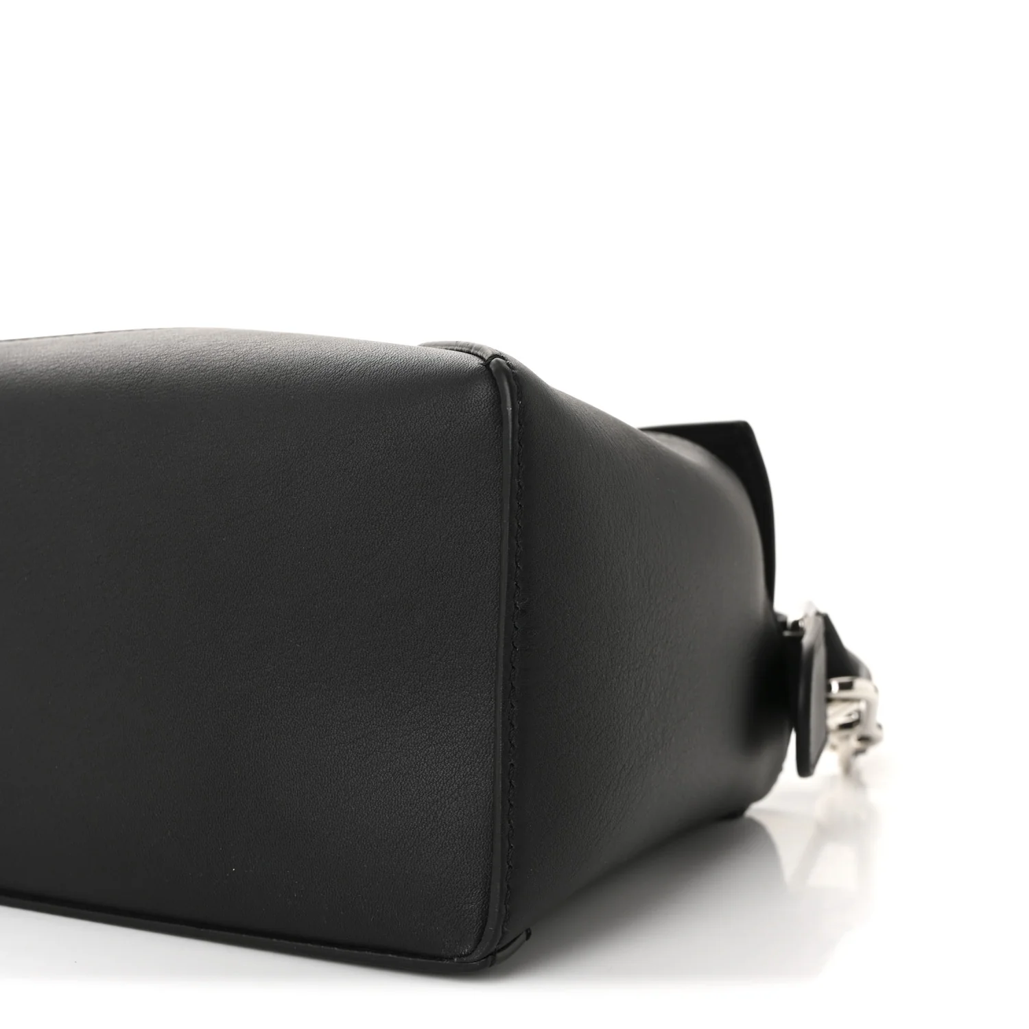 Calfskin Small Puzzle Edge Bag Black - Image 8