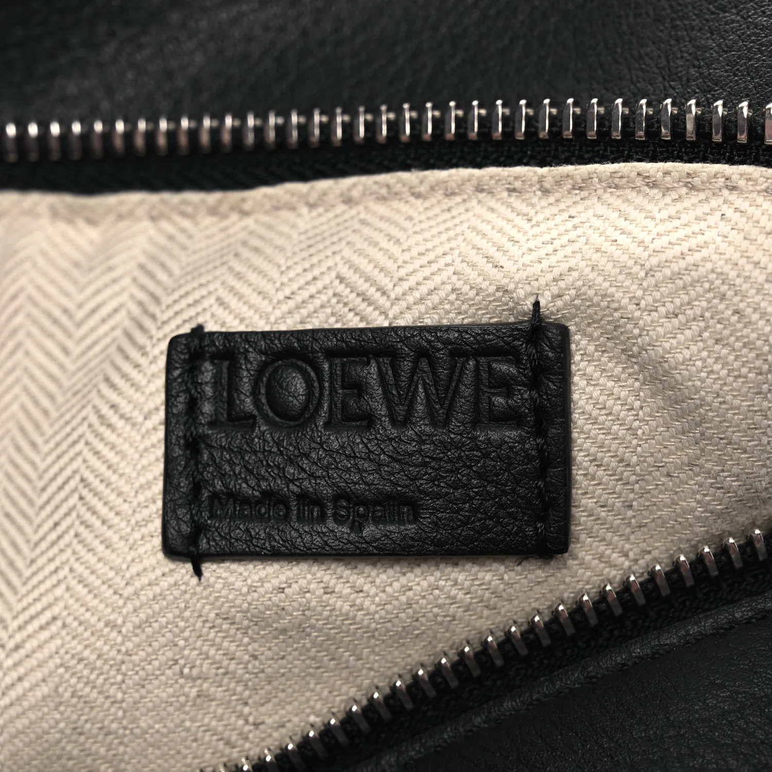 Calfskin Small Puzzle Edge Bag Black - Image 6
