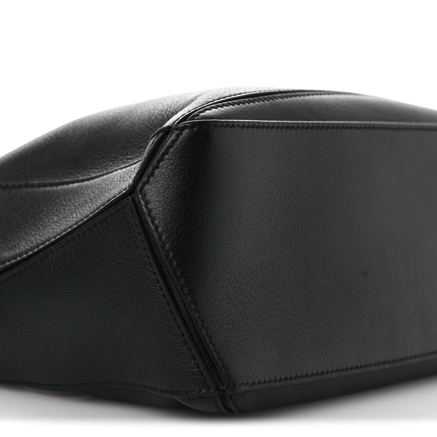 Calfskin Small Puzzle Edge Bag Black - Image 9