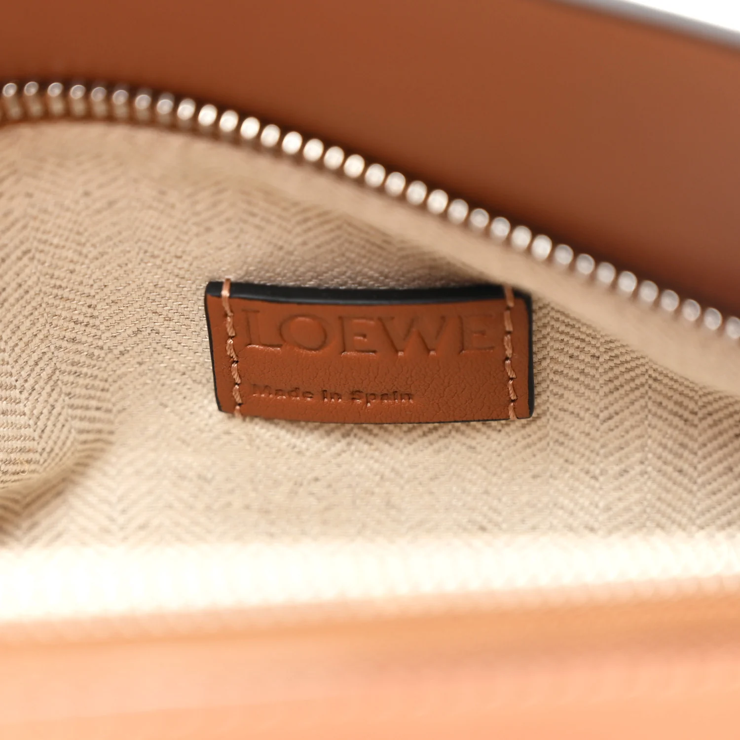 Calfskin Small Puzzle Edge Bag Tan - Image 11