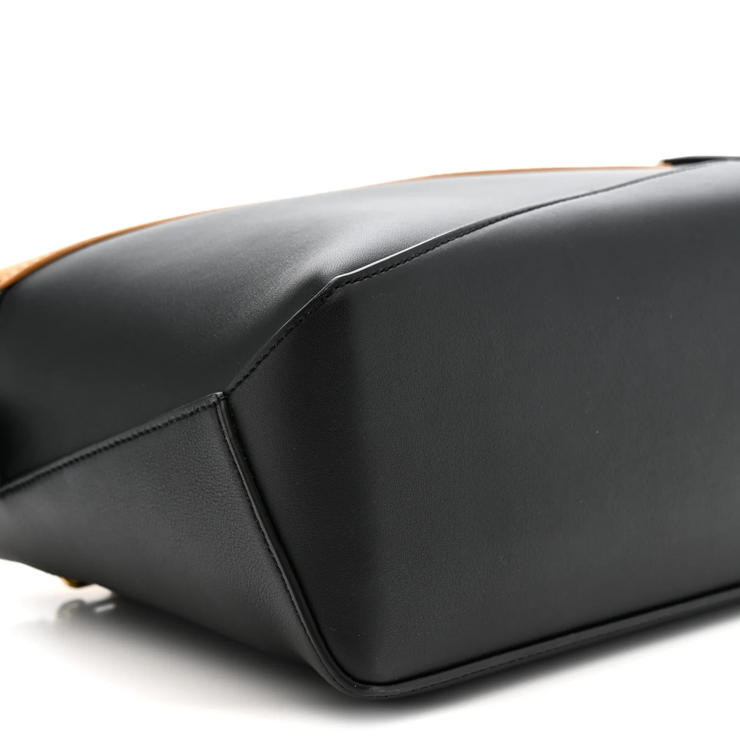 Calfskin Small Puzzle Edge Bag Warm Desert Black - Image 9