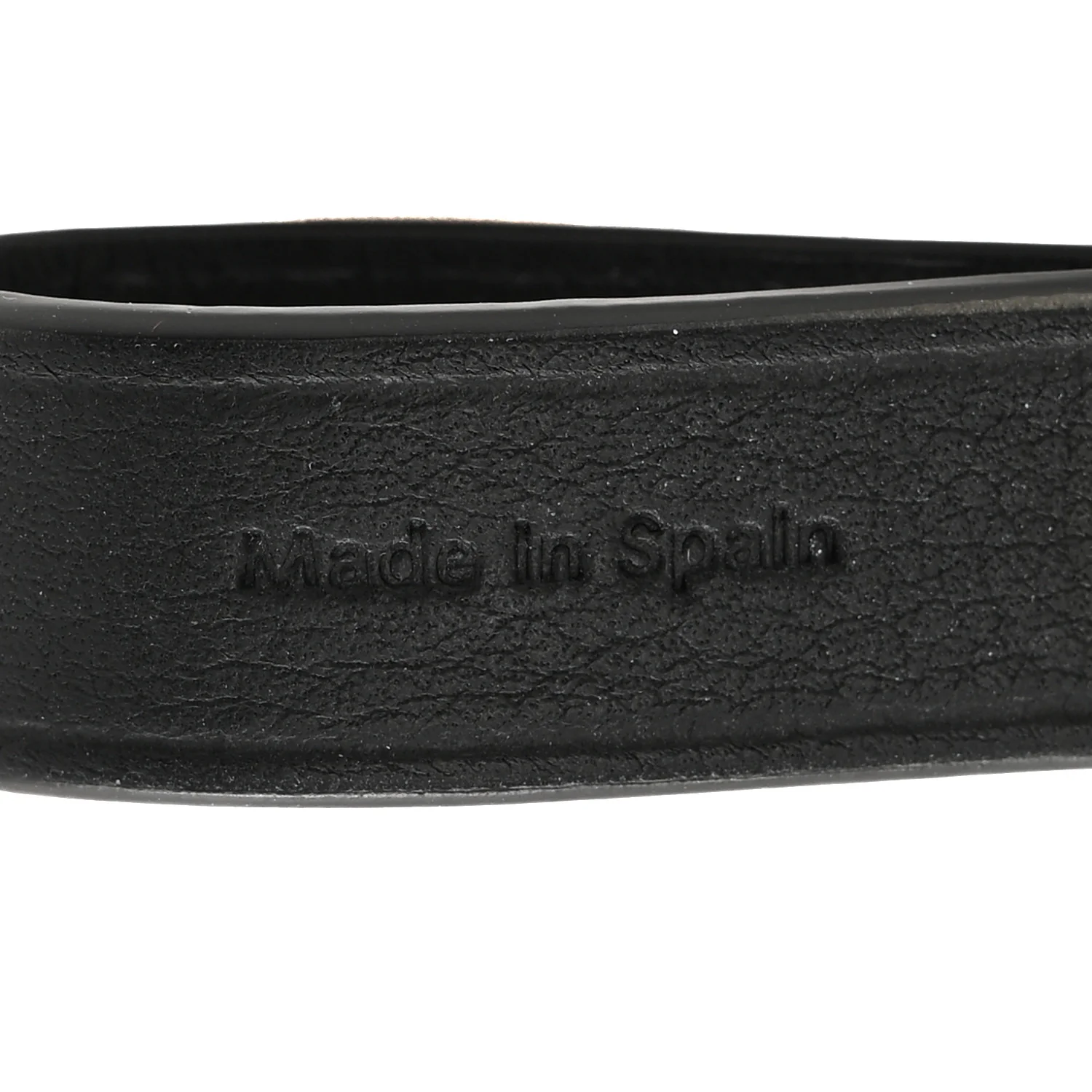 Calfskin Spiral Woven Short Strap Black - Image 4
