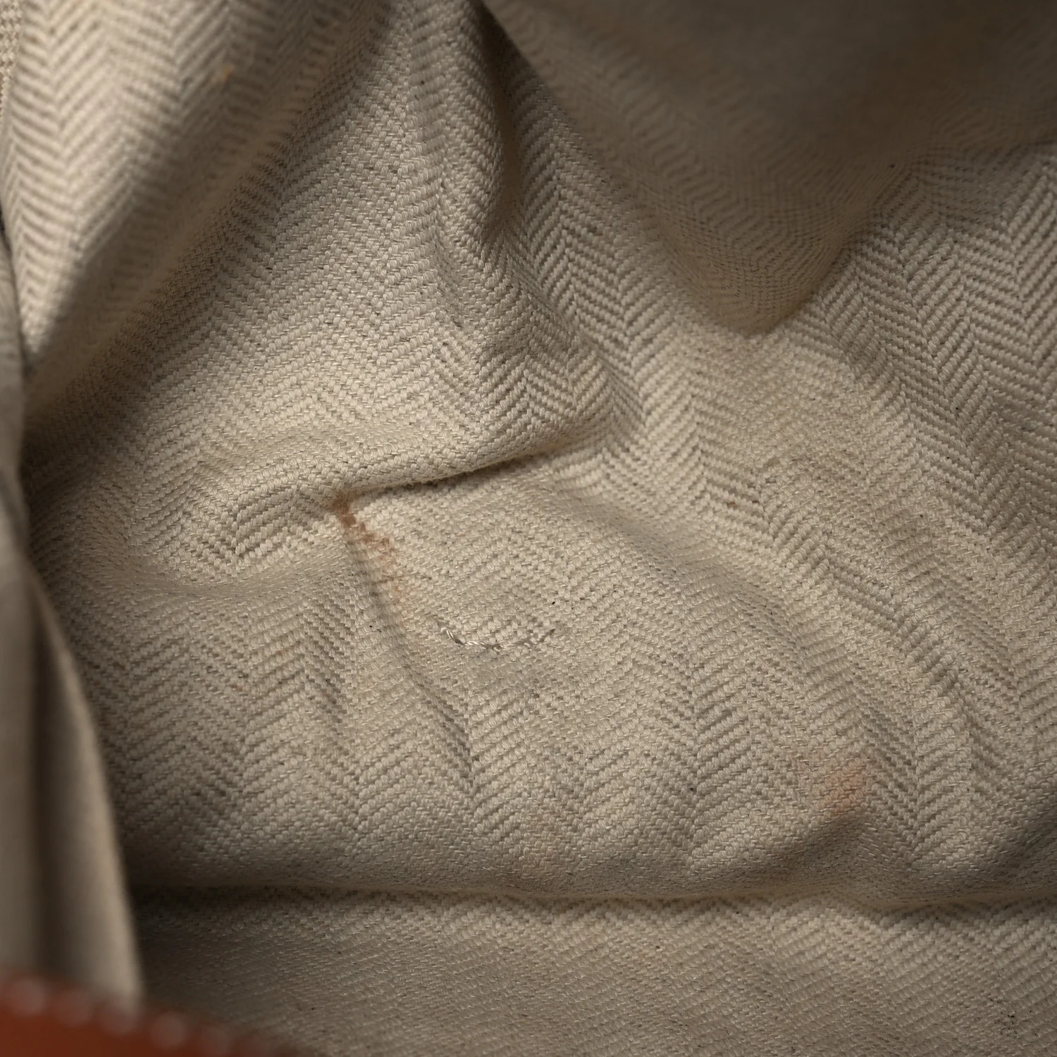 Calfskin Stripe Medium Hammock Shoulder Bag Tan Brown - Image 12
