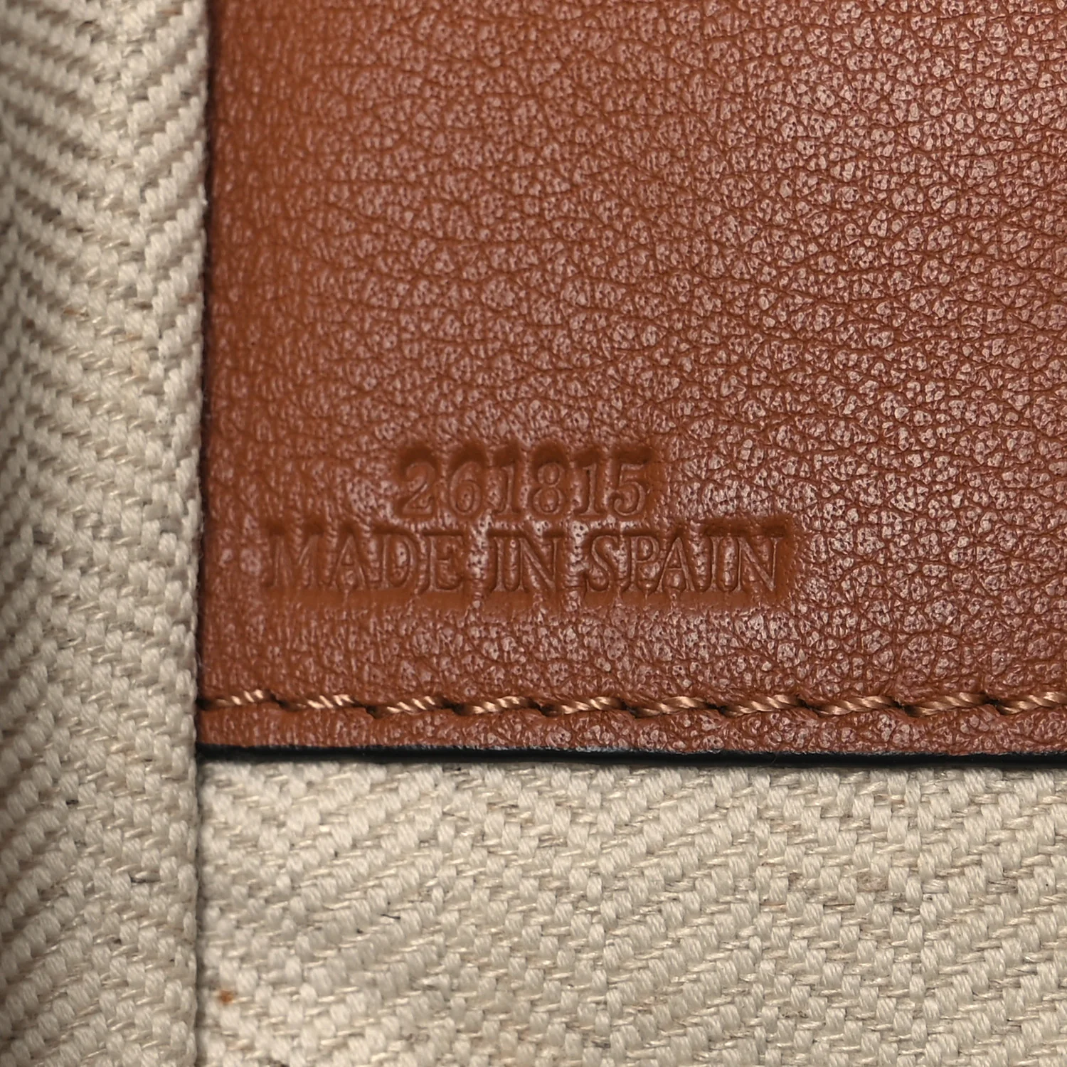 Calfskin Stripe Medium Hammock Shoulder Bag Tan Brown - Image 7