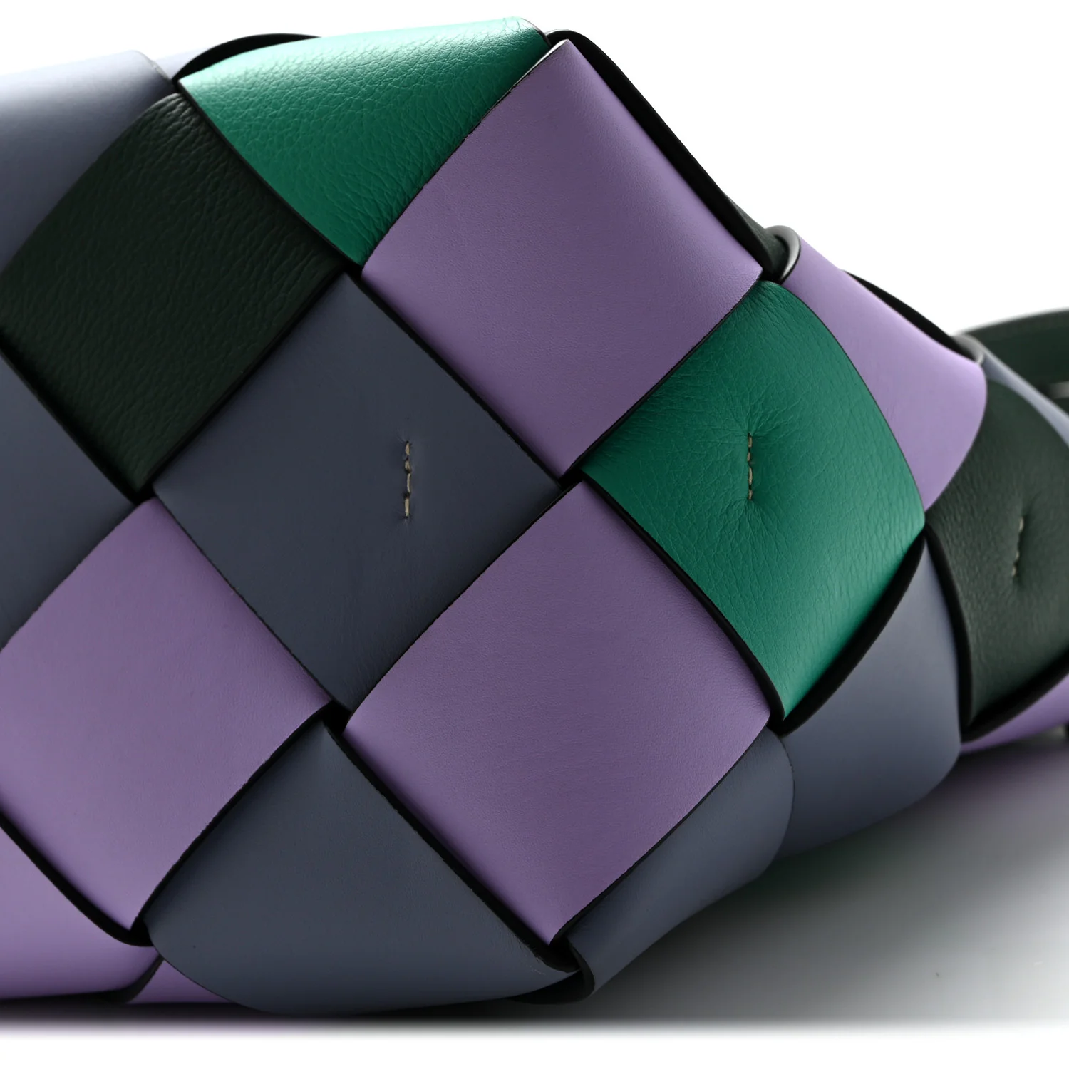 Calfskin Woven Small The Surplus Collection Basket Bag Multicolor - Image 9