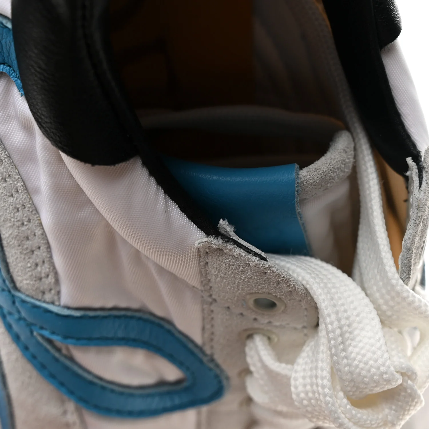Fabric Suede Flow Retro Runner Sneakers 38 White Blue - Image 10