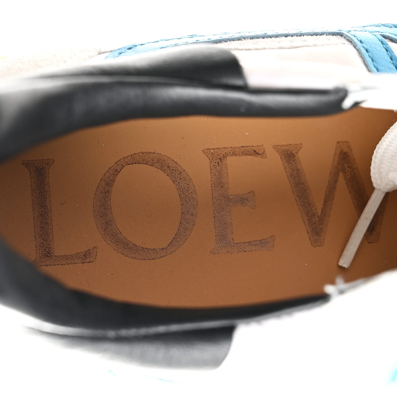 Fabric Suede Flow Retro Runner Sneakers 38 White Blue - Image 8