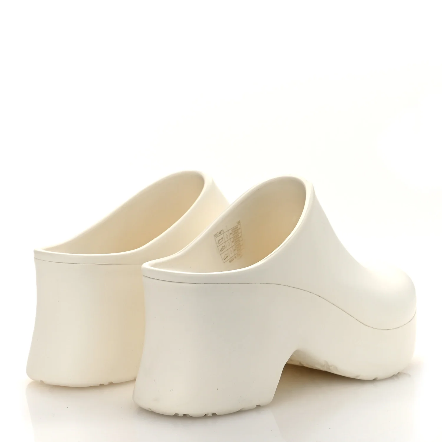 Foam Rubber Terra Clogs Sandals 39 White - Image 5